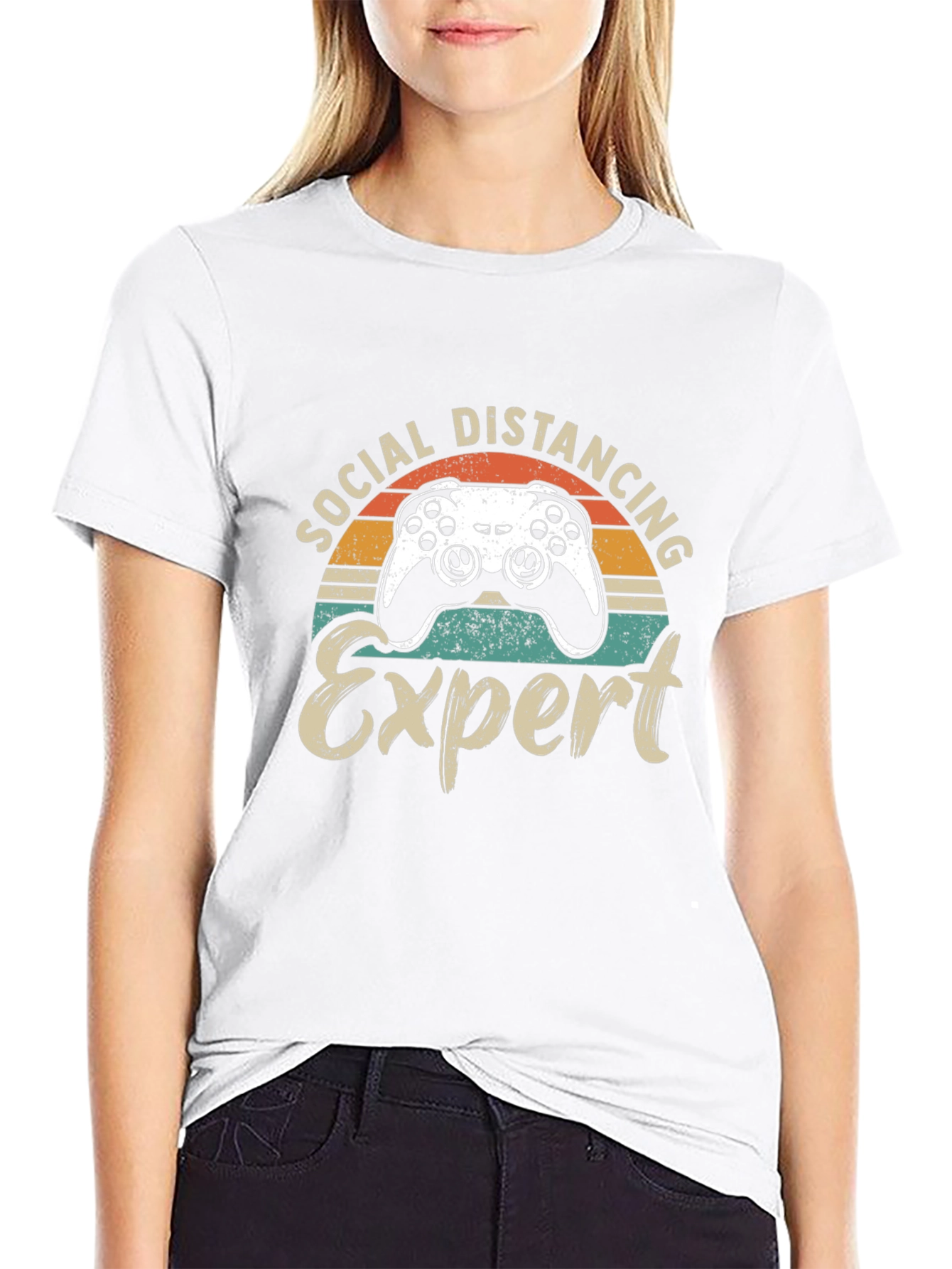 Social Distancing Expert Gamer T-Shirt