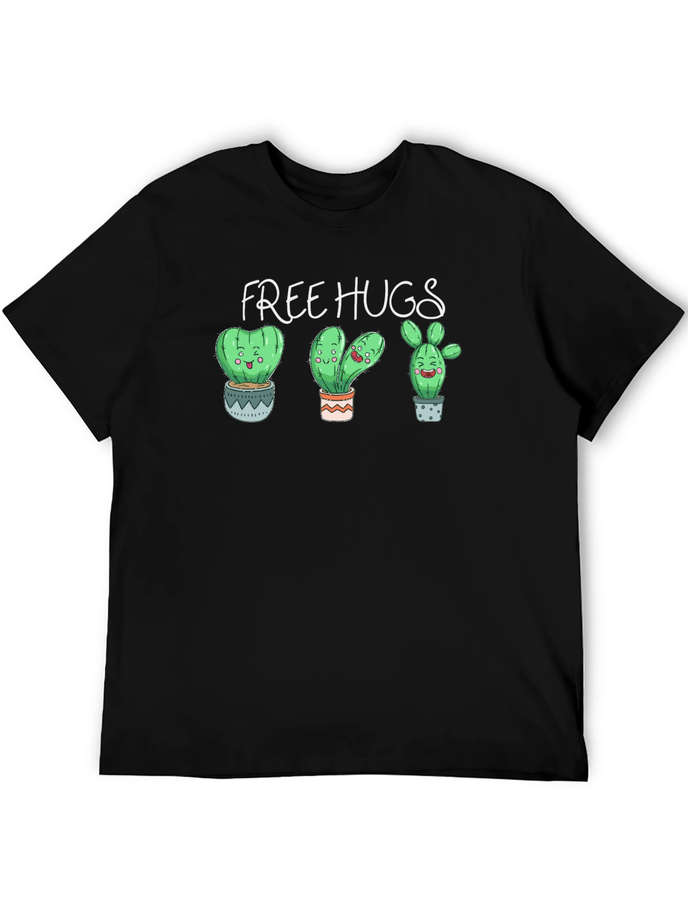 Free Hugs Cactus Graphic T-Shirt