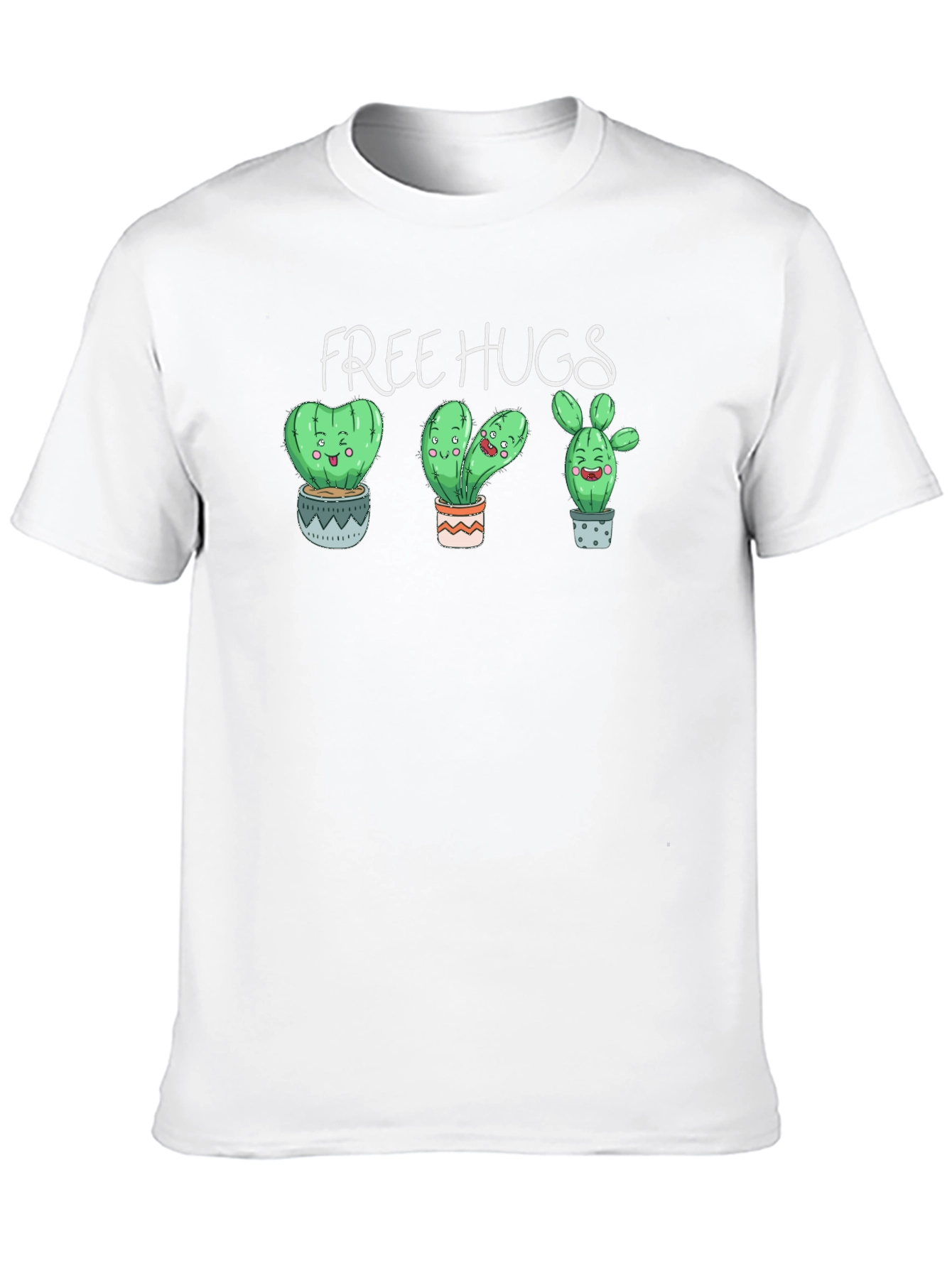 Free Hugs Cactus Graphic T-Shirt