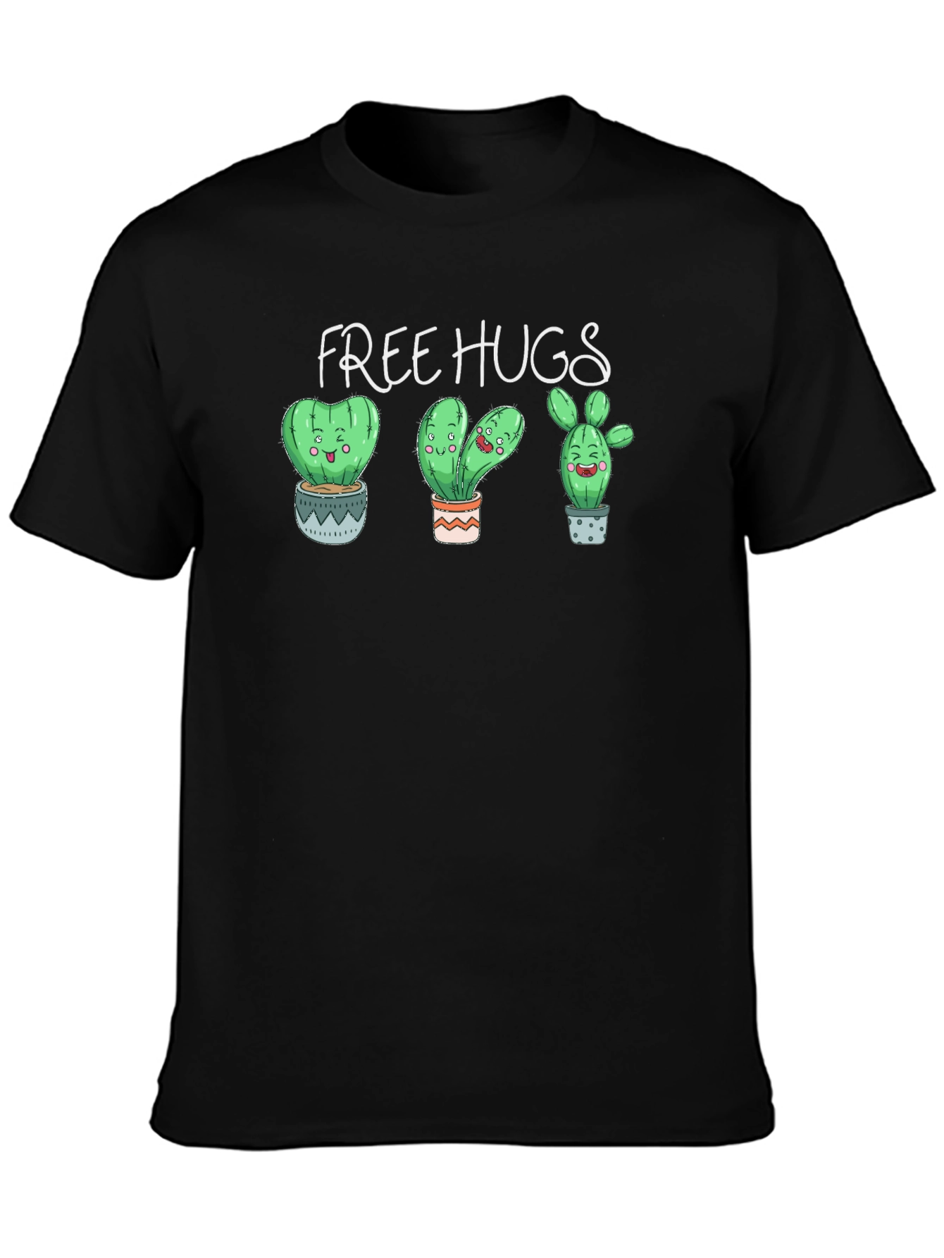 Free Hugs Cactus Graphic T-Shirt