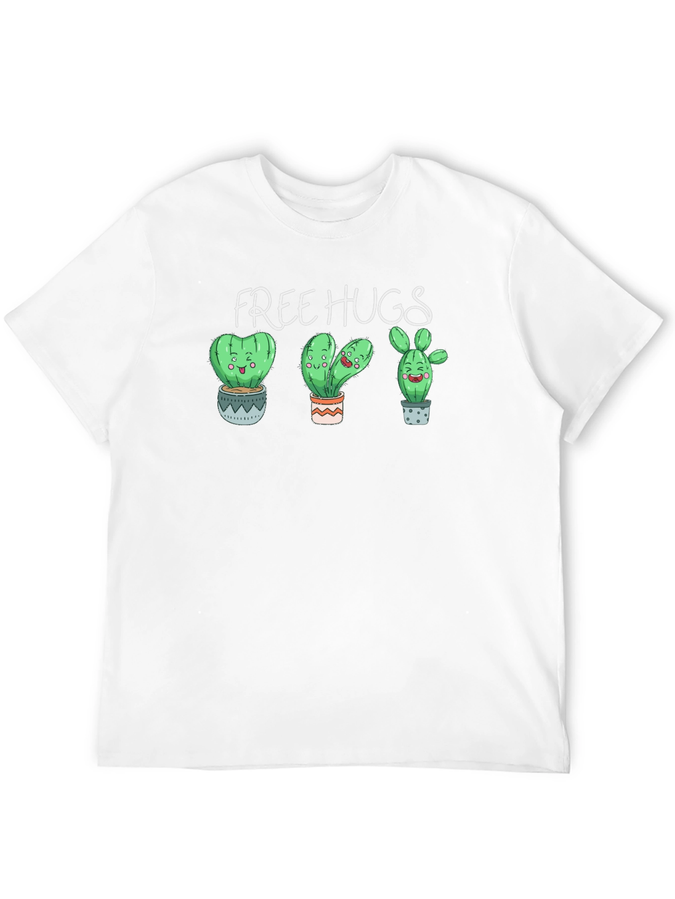 Free Hugs Cactus Graphic T-Shirt
