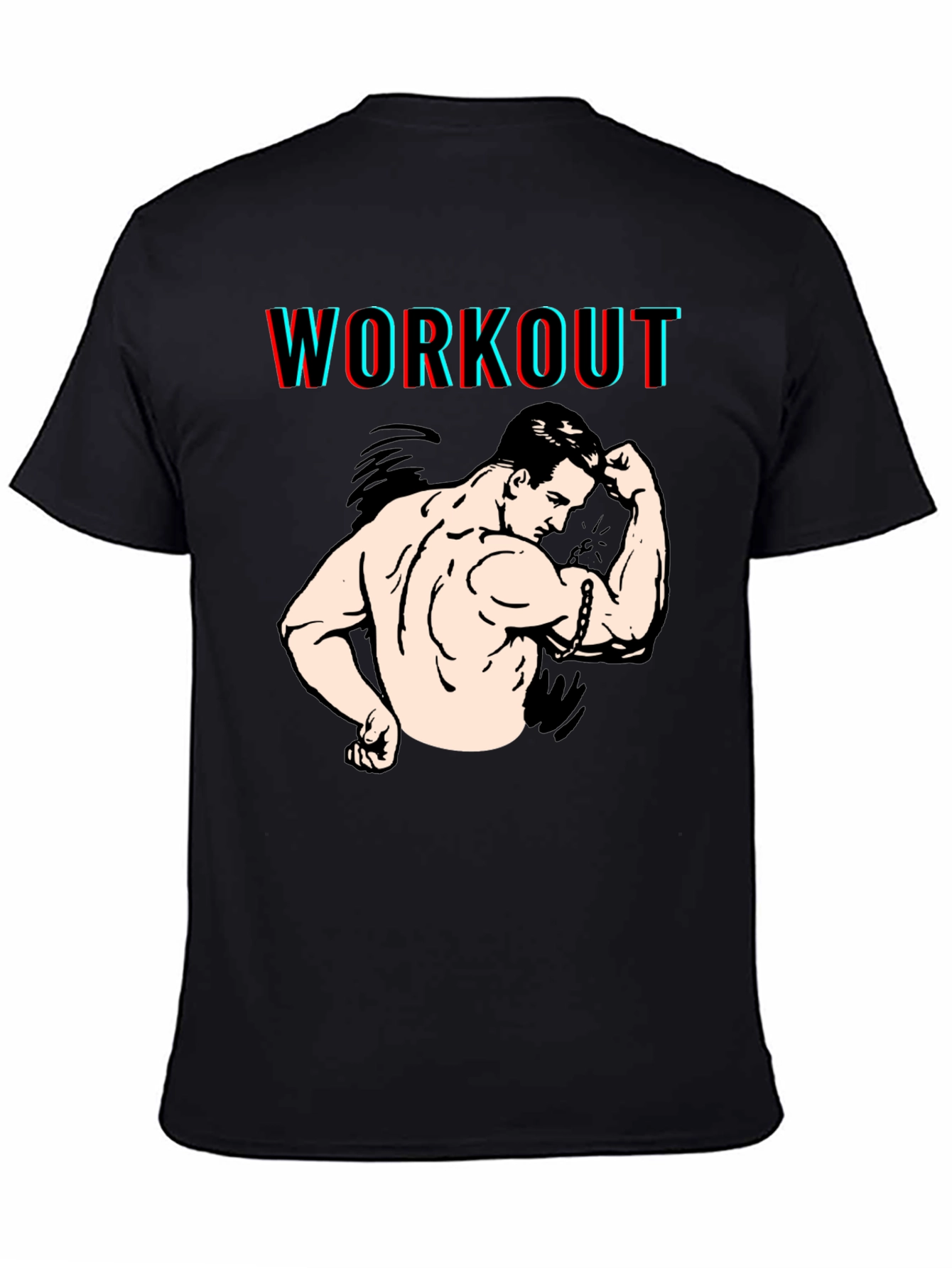 Workout Graphic Black T-Shirt
