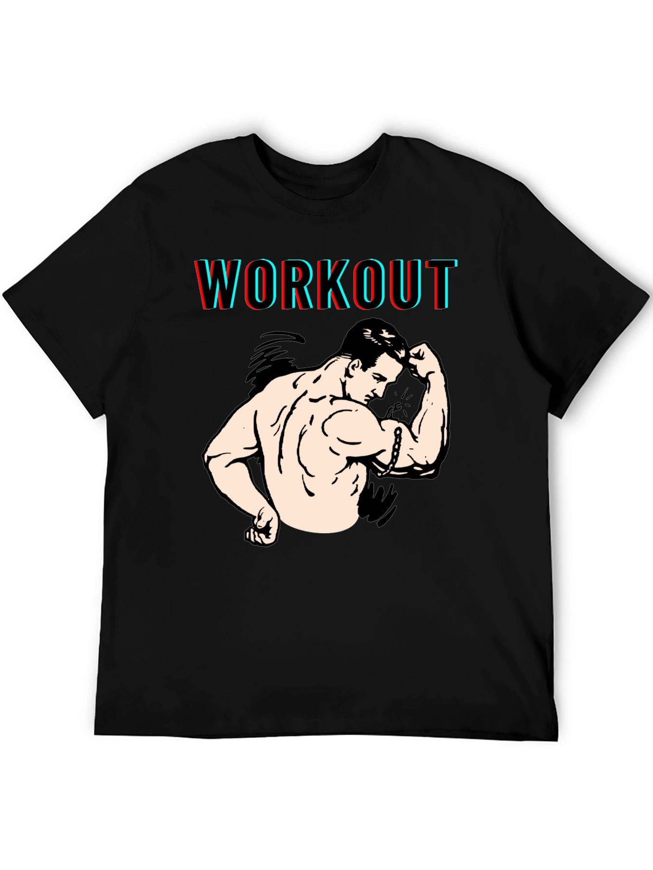 Workout Graphic Black T-Shirt