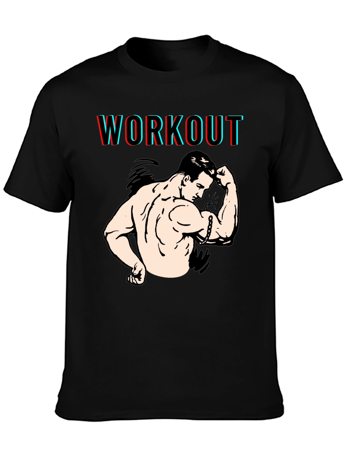 Workout Graphic Black T-Shirt