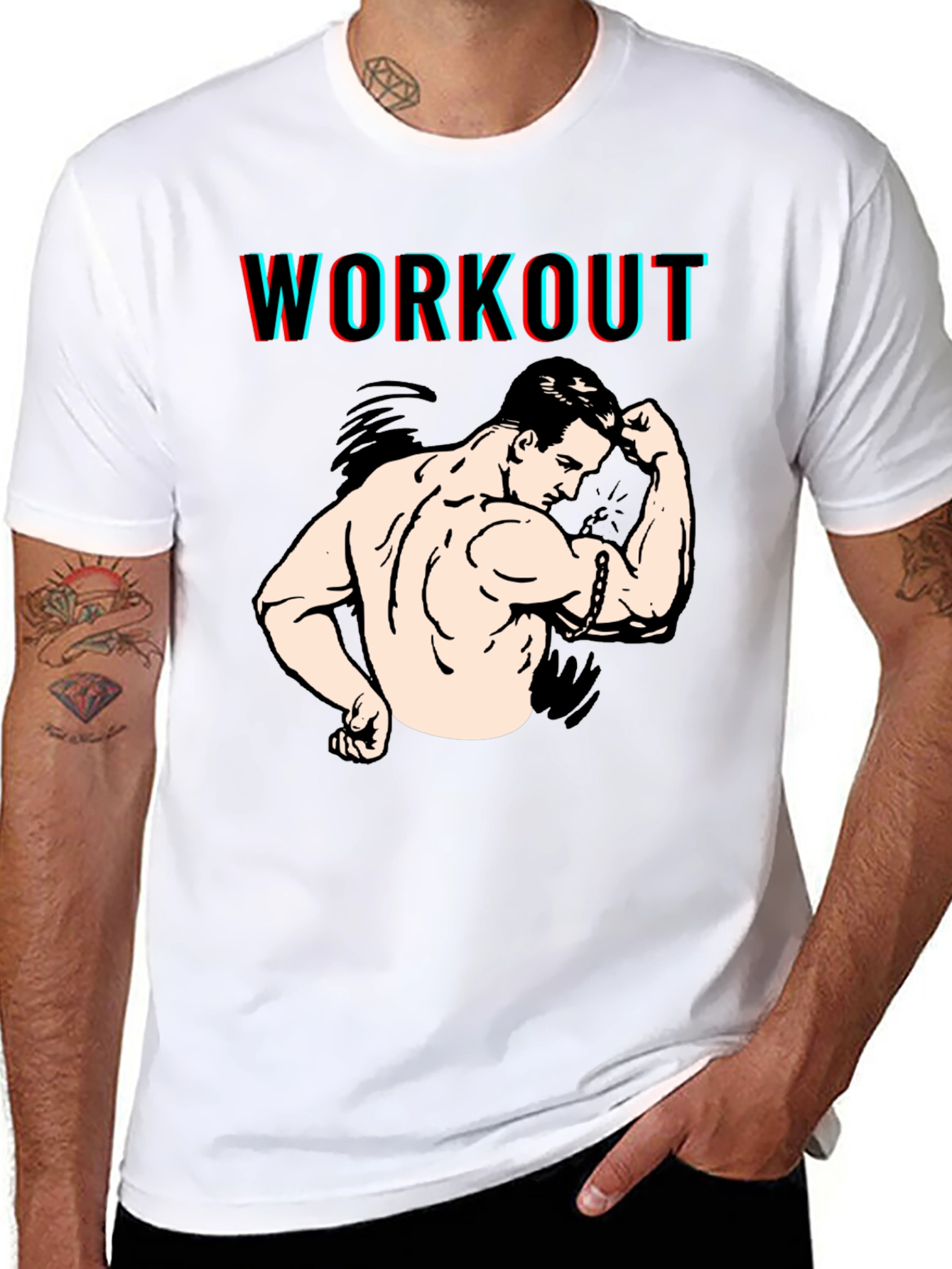 Workout Graphic Black T-Shirt
