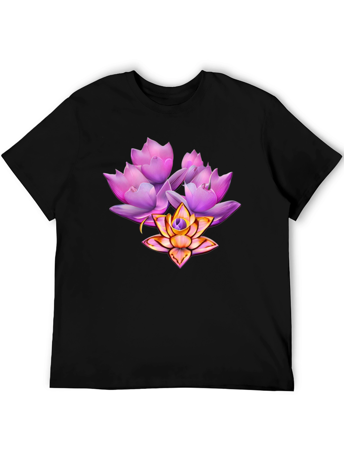 Floral Lotus Graphic T-Shirt - Stylish & Unique