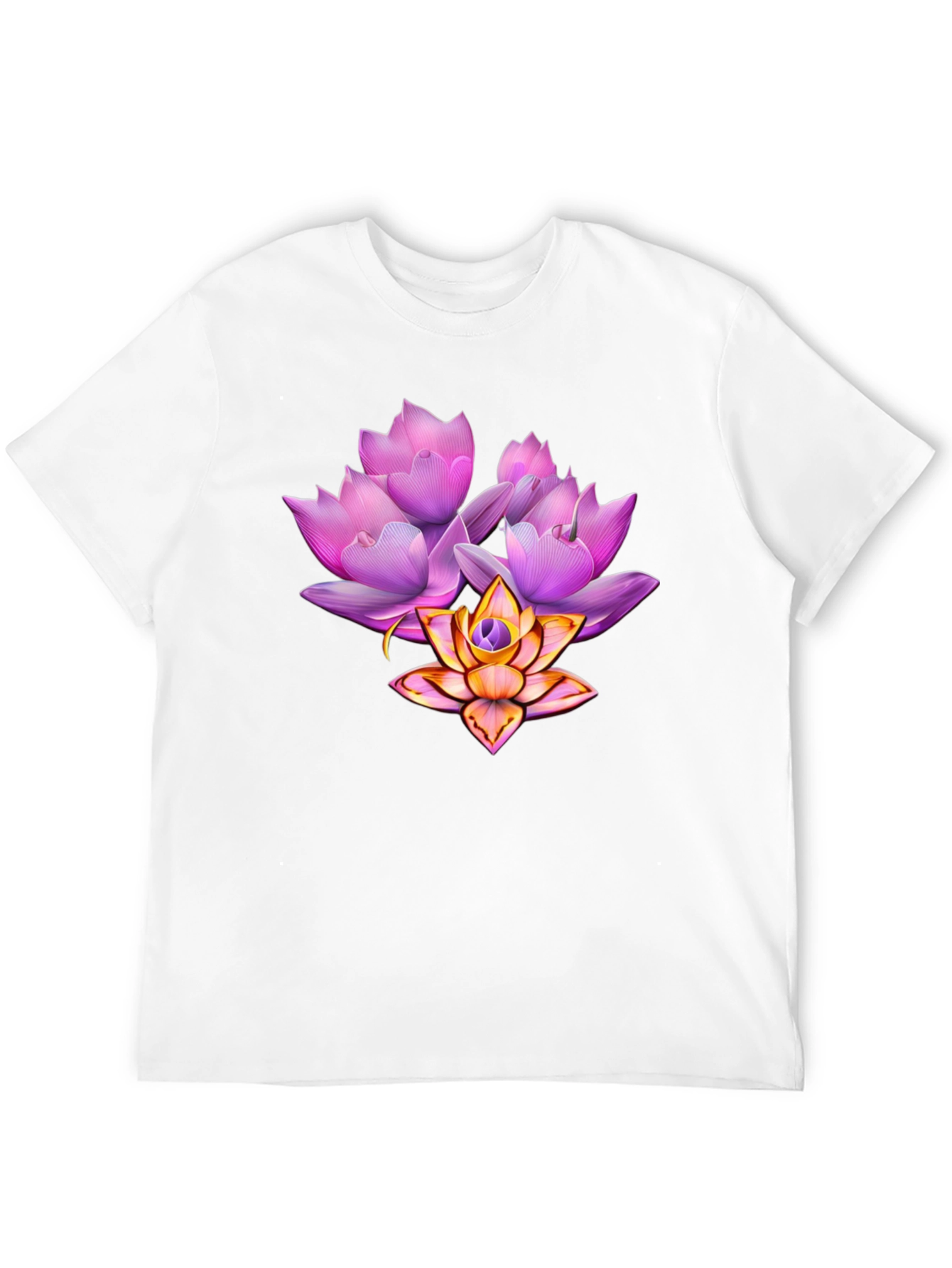 Floral Lotus Graphic T-Shirt - Stylish & Unique