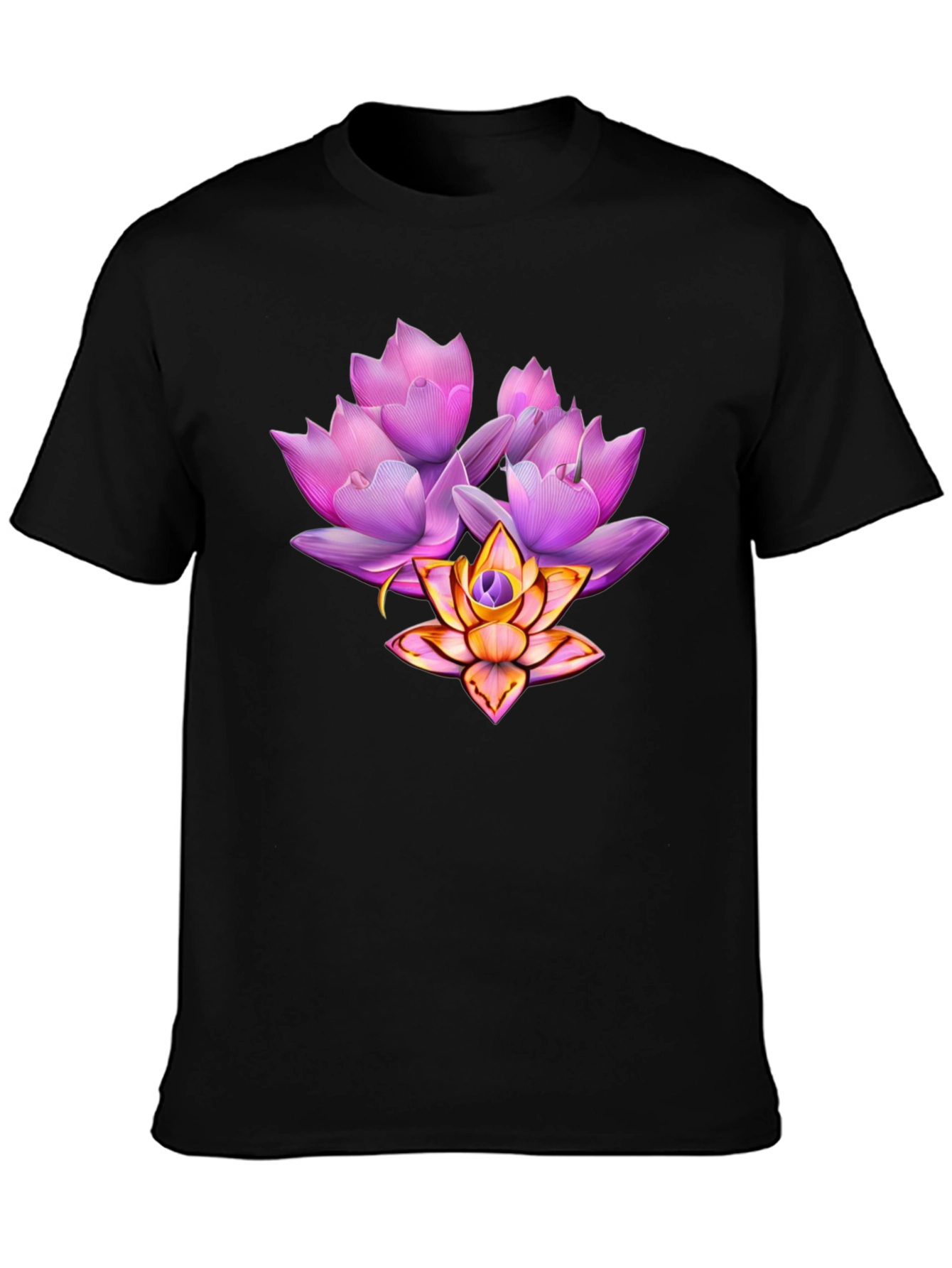 Floral Lotus Graphic T-Shirt - Stylish & Unique
