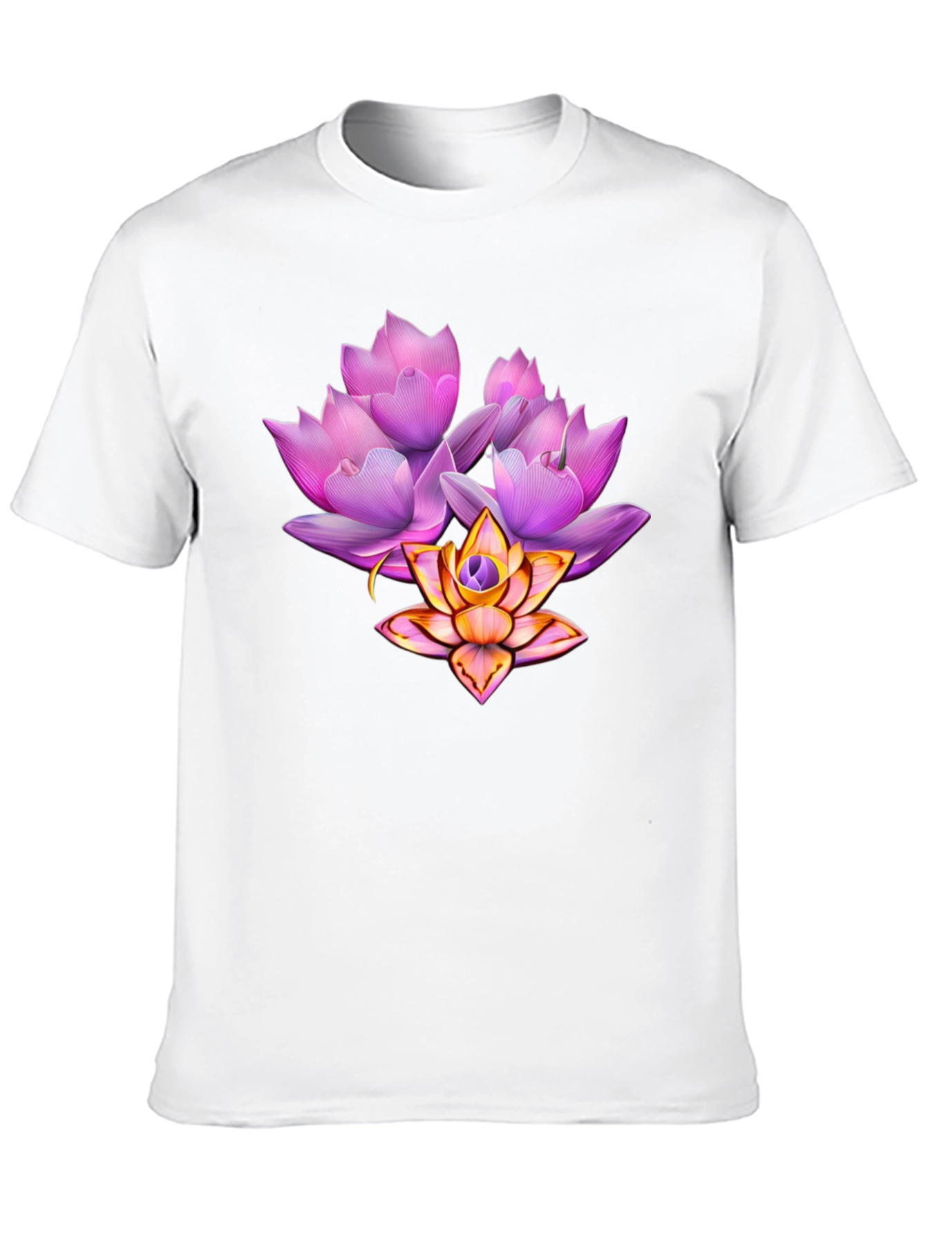 Floral Lotus Graphic T-Shirt - Stylish & Unique