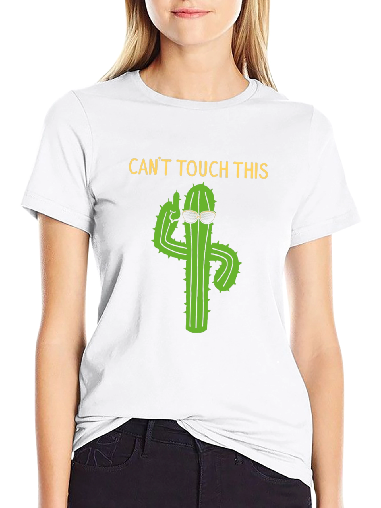 Cant Touch This Cactus Black T-Shirt
