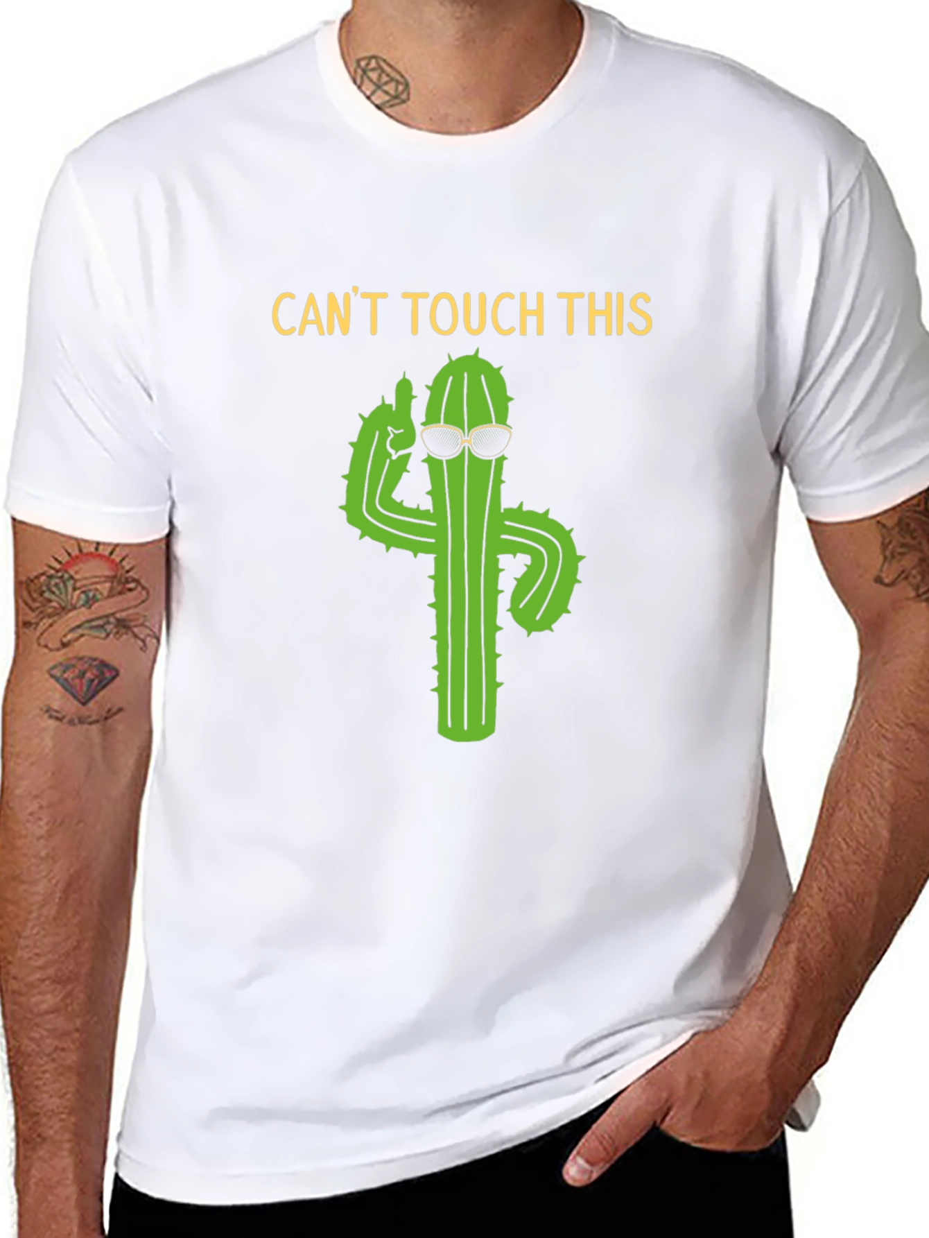 Cant Touch This Cactus Black T-Shirt