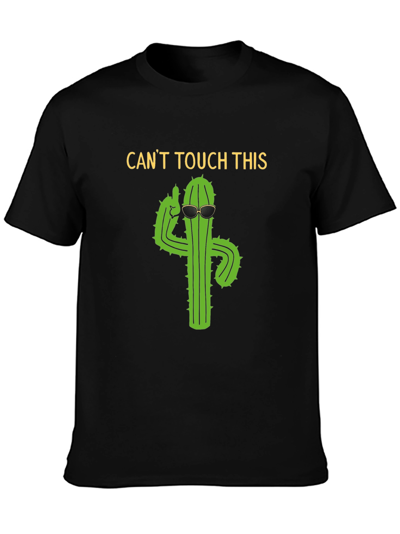 Cant Touch This Cactus Black T-Shirt