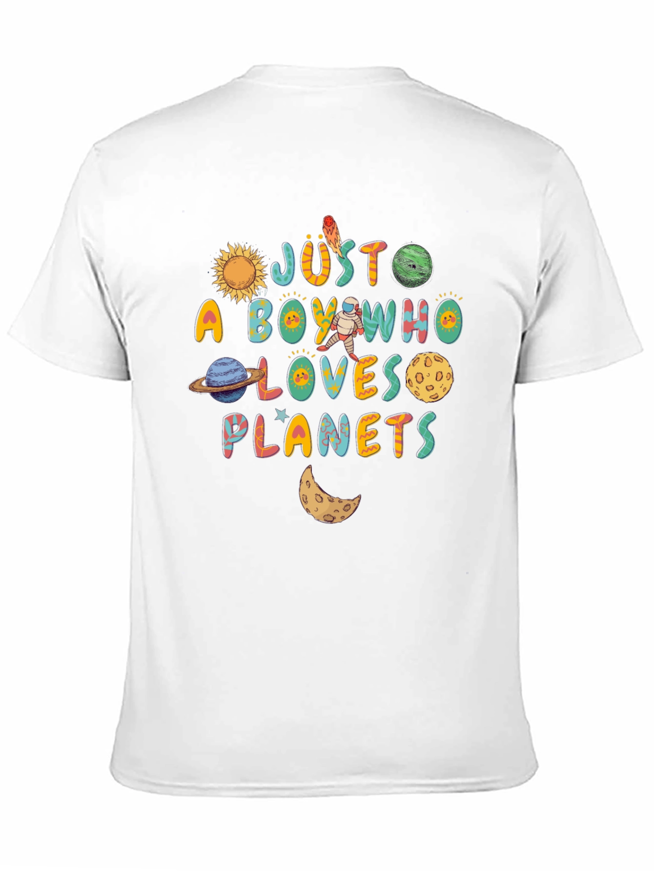 Just A Boy Who Loves Planets Graphic T-Shirt