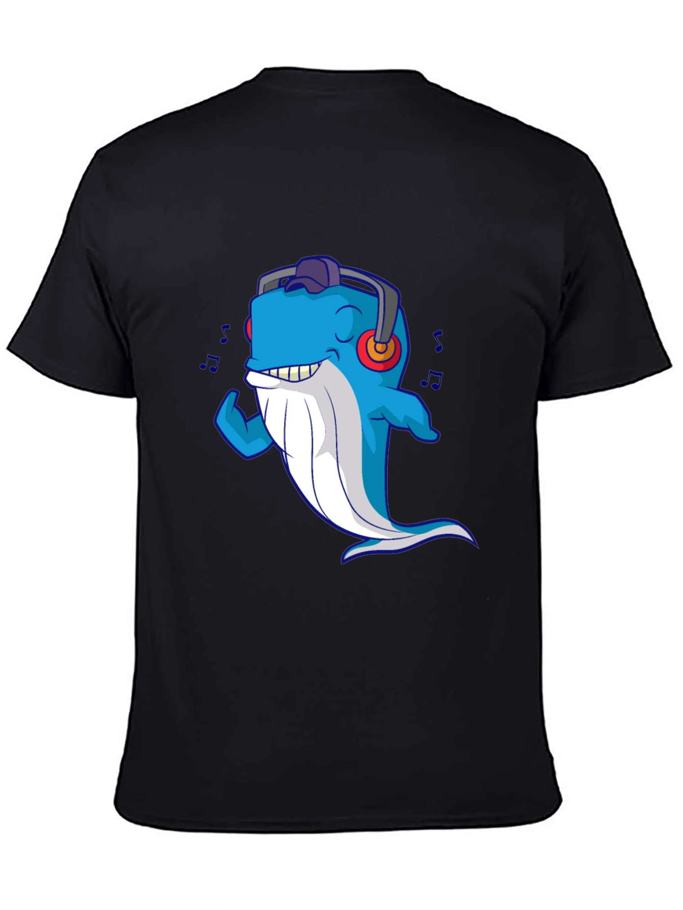 Cool Whale Graphic Tee - Mens Black T-Shirt