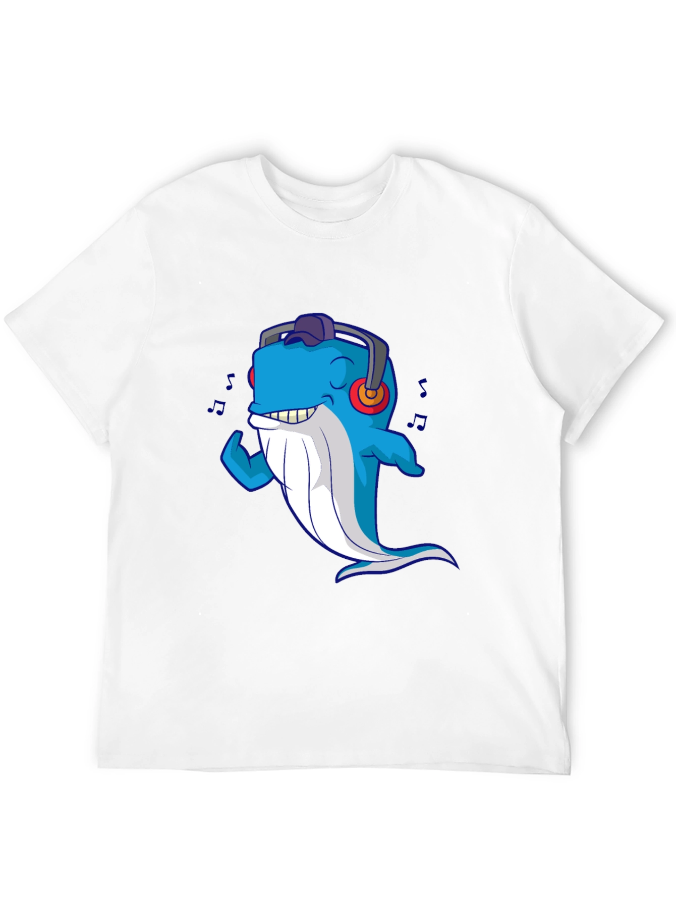 Cool Whale Graphic Tee - Mens Black T-Shirt