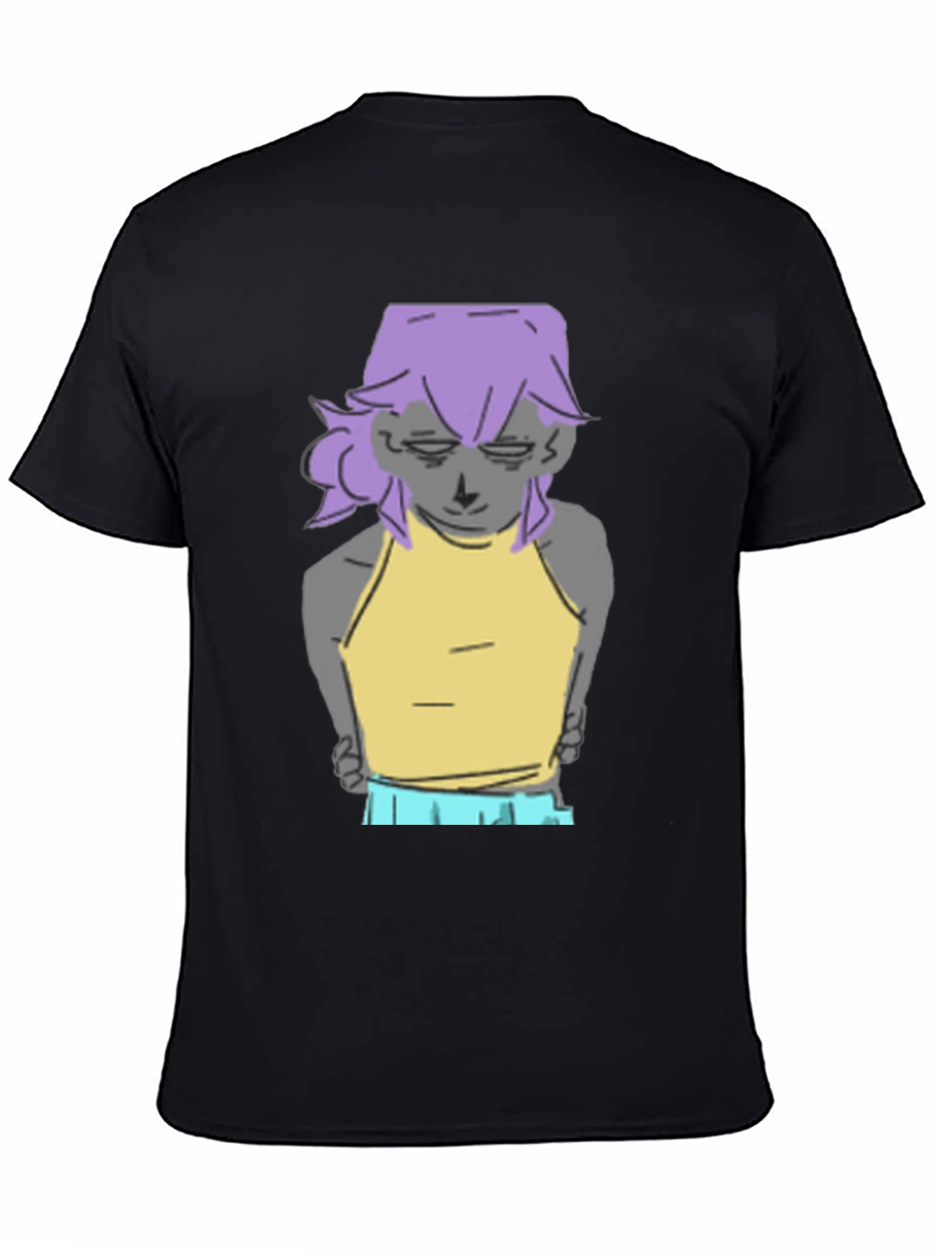 Cool Cartoon Graphic Tee - Black Unisex T-Shirt