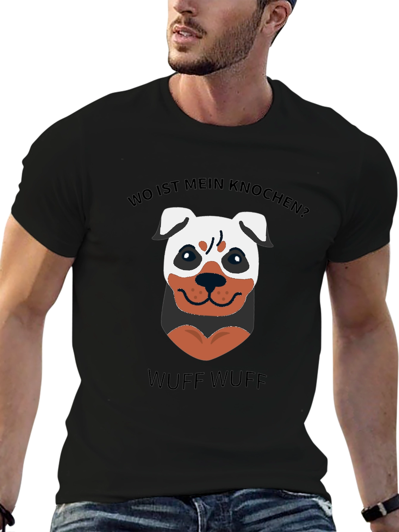 Wo Ist Mein Knochen? Funny Dog T-Shirt