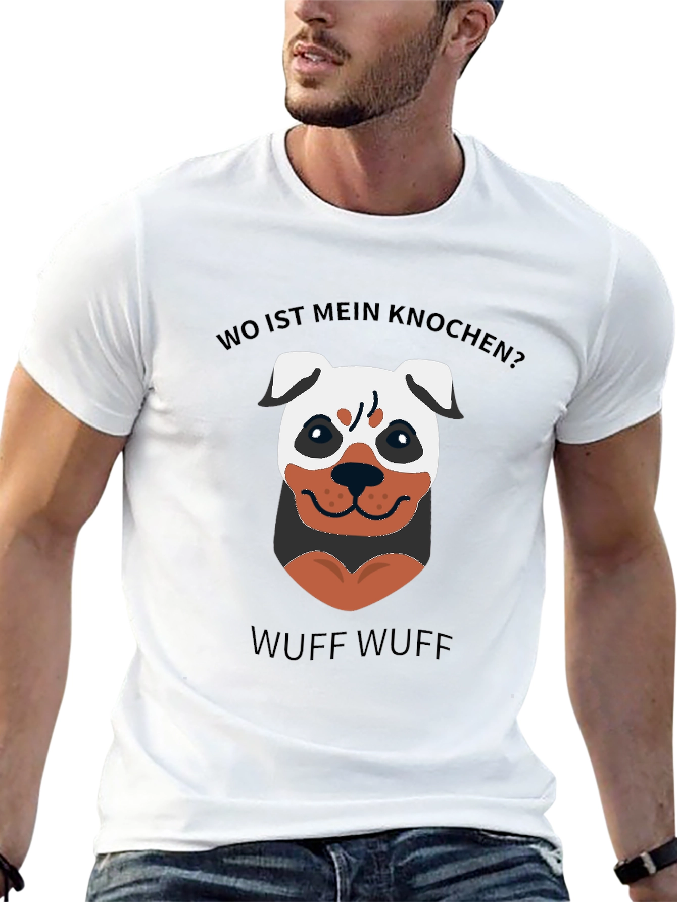 Wo Ist Mein Knochen? Funny Dog T-Shirt