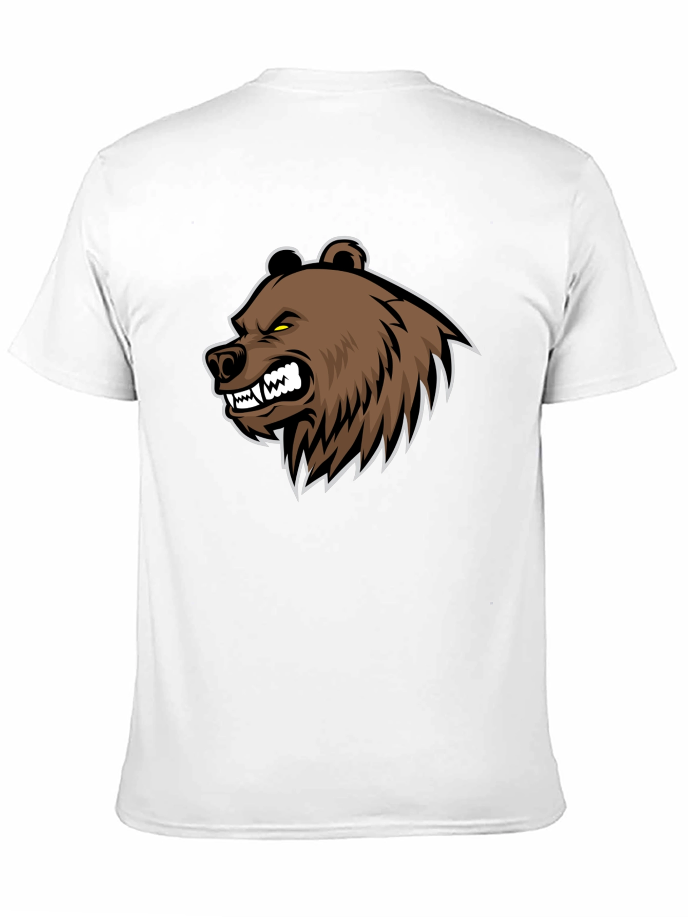 Mens Black T-Shirt with Bear Graphic