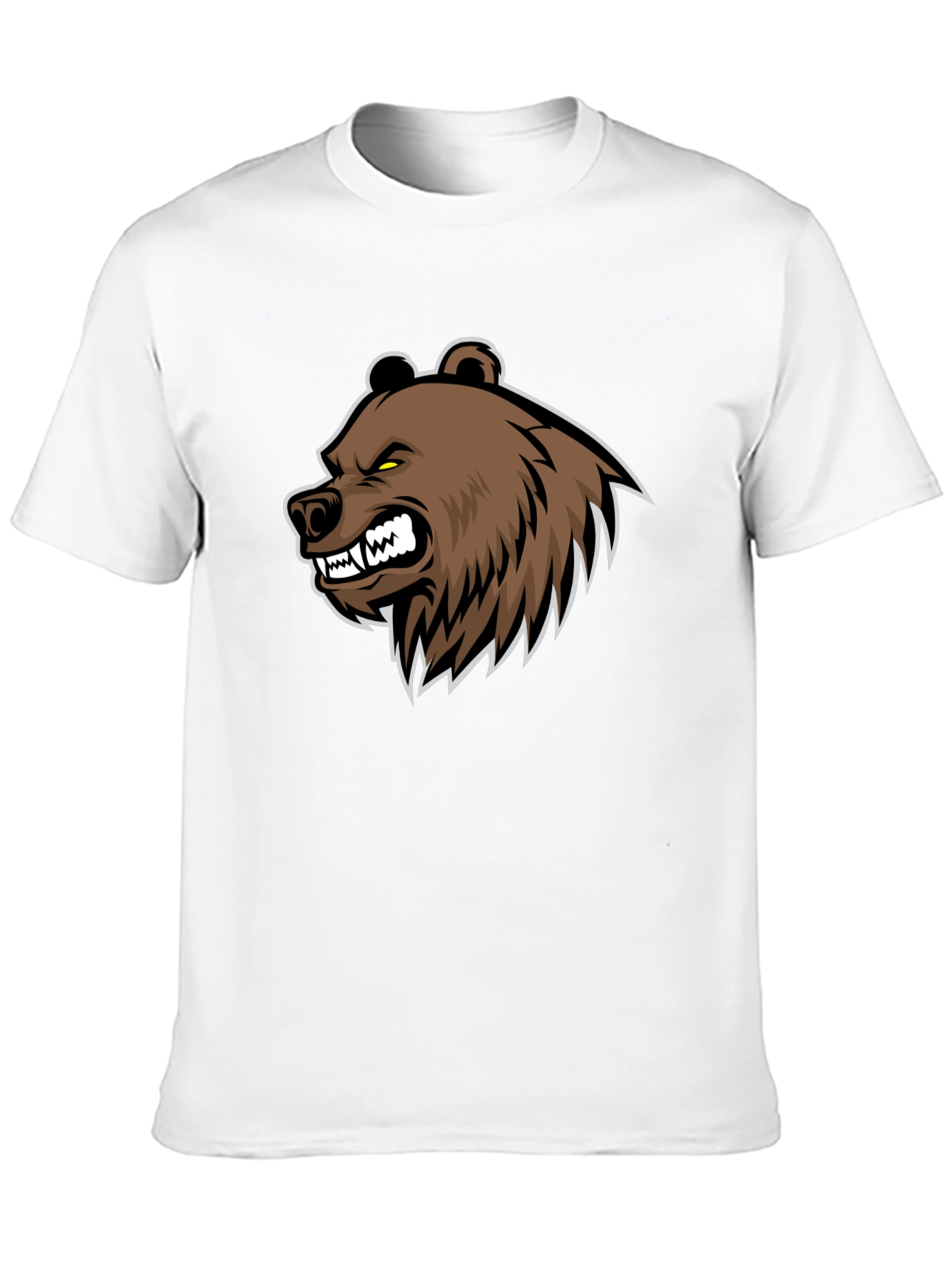 Mens Black T-Shirt with Bear Graphic