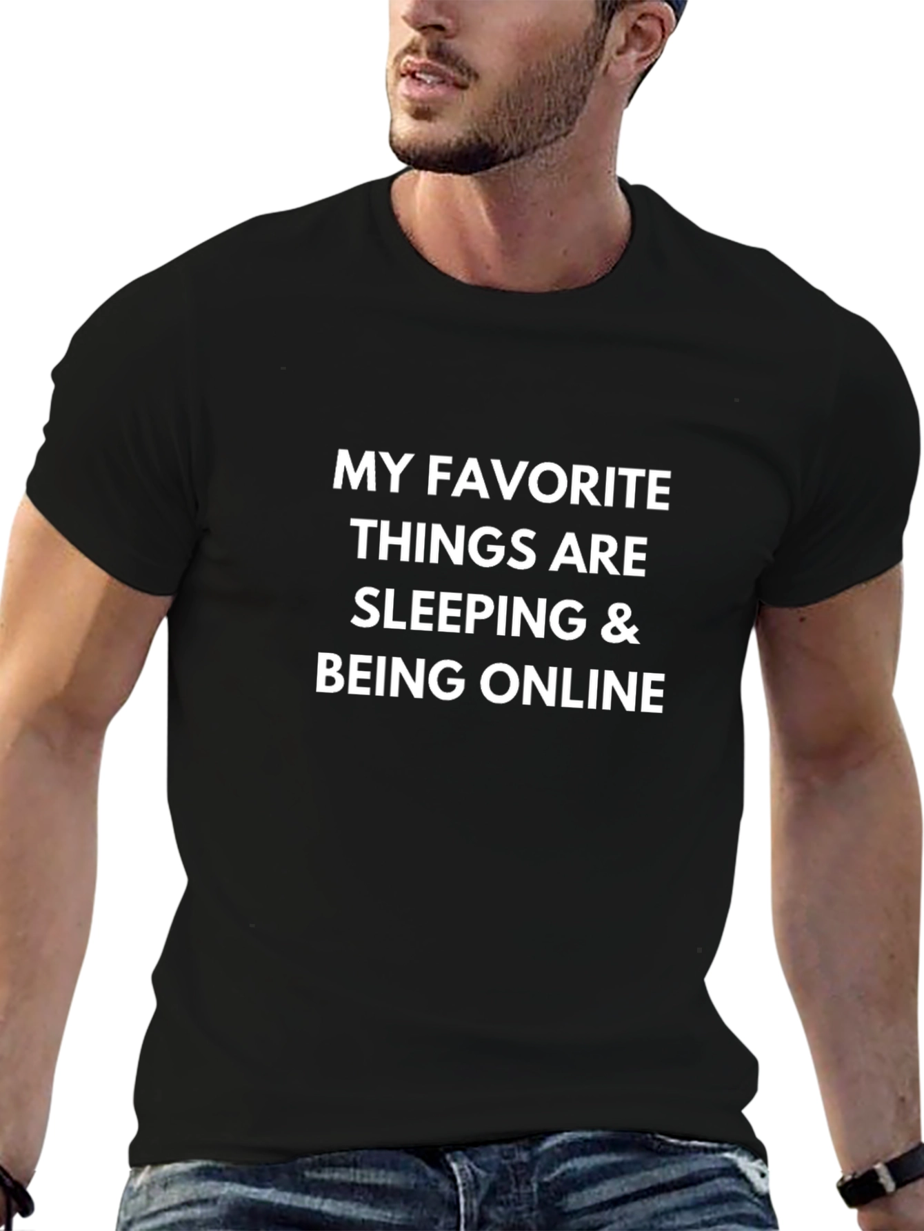 Sleeping & Online T-Shirt - Comfy Graphic Tee