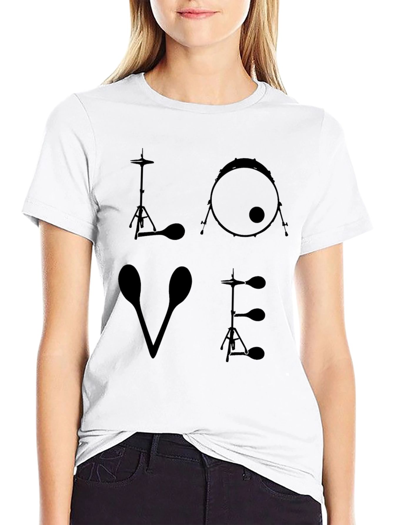 Drummer LOVE Graphic T-Shirt - Music Lover Tee