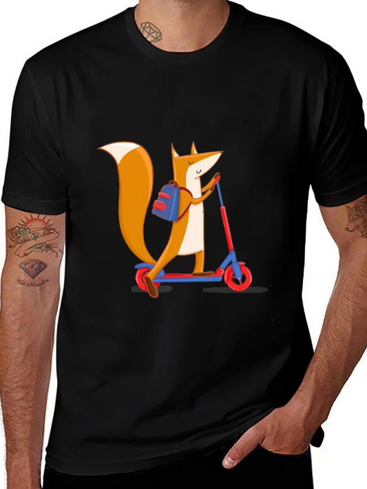 Fox on Scooter Graphic Tee