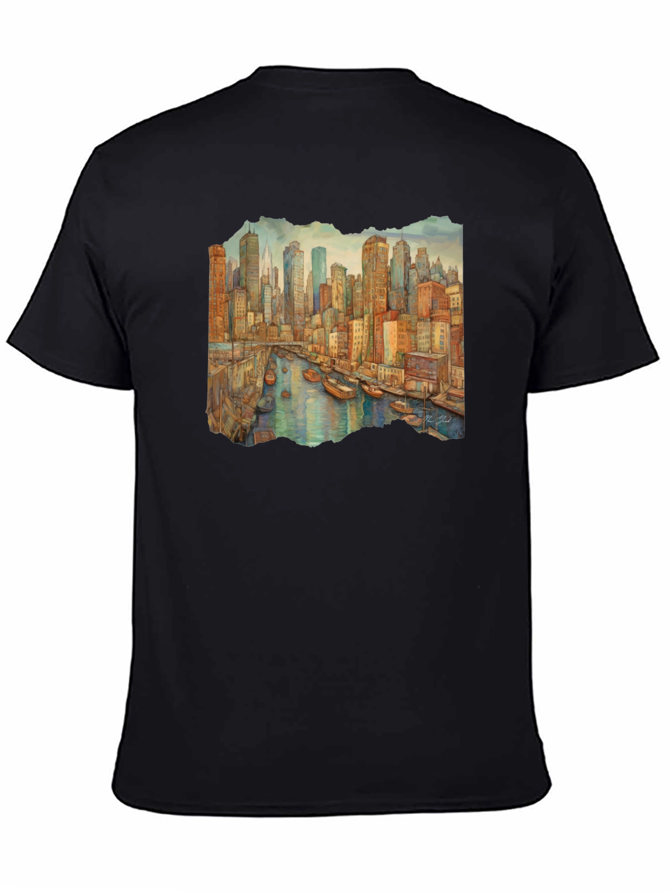 Cityscape Watercolor Graphic T-Shirt