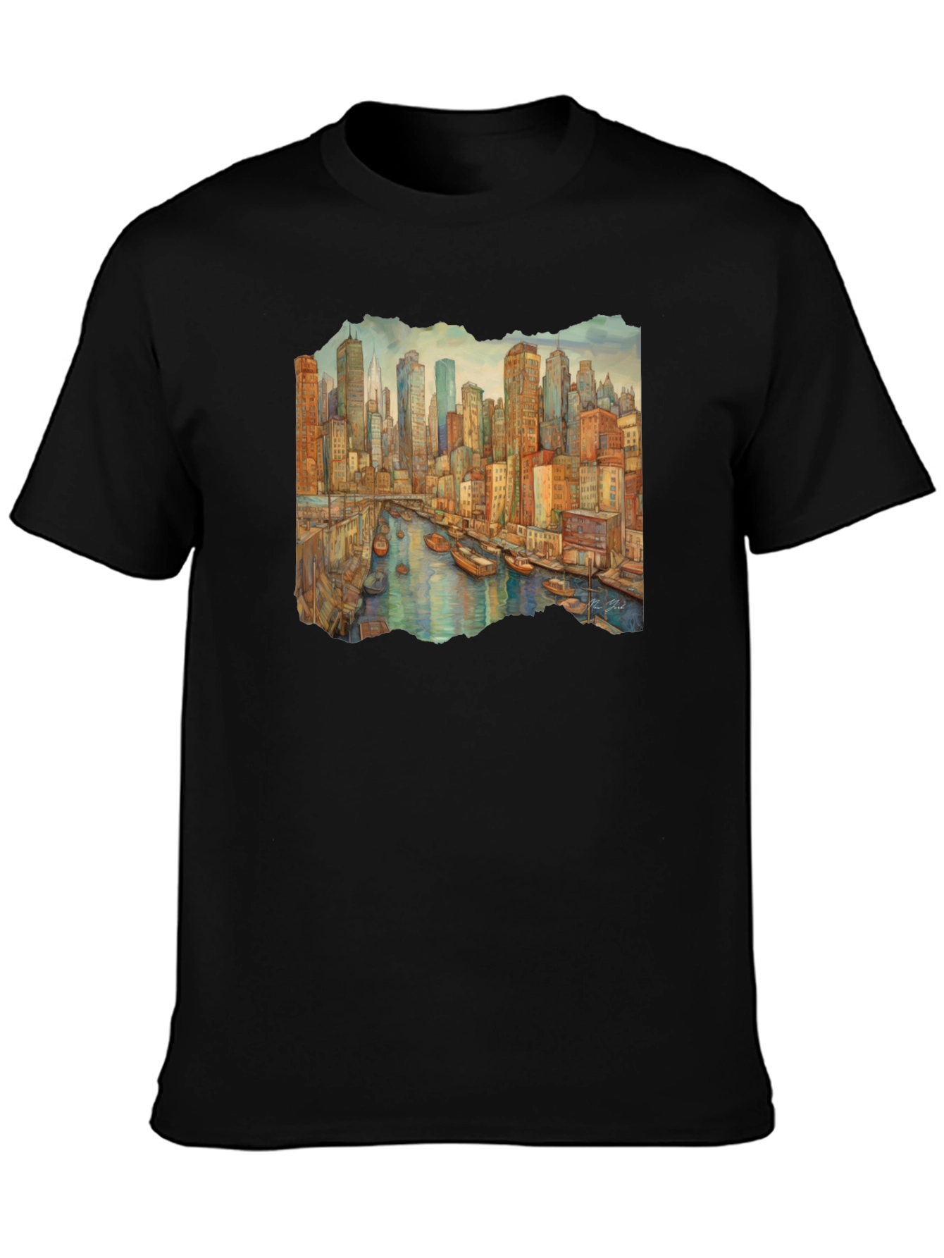 Cityscape Watercolor Graphic T-Shirt