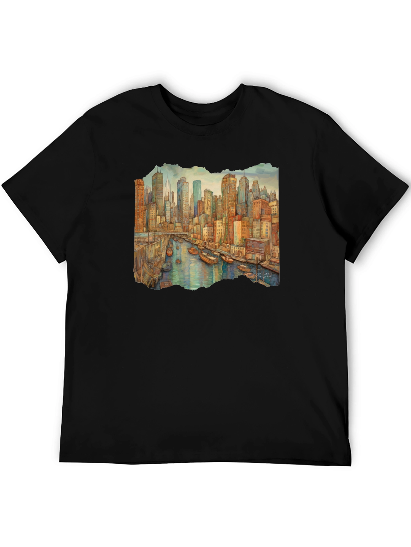 Cityscape Watercolor Graphic T-Shirt