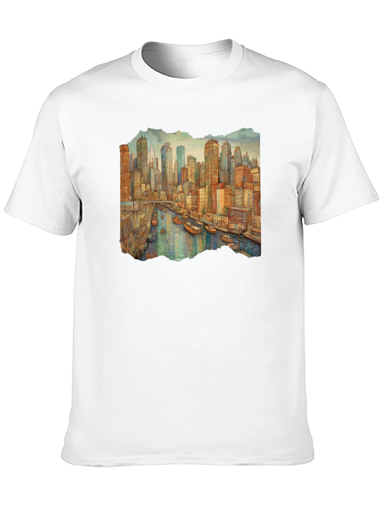 Cityscape Watercolor Graphic T-Shirt
