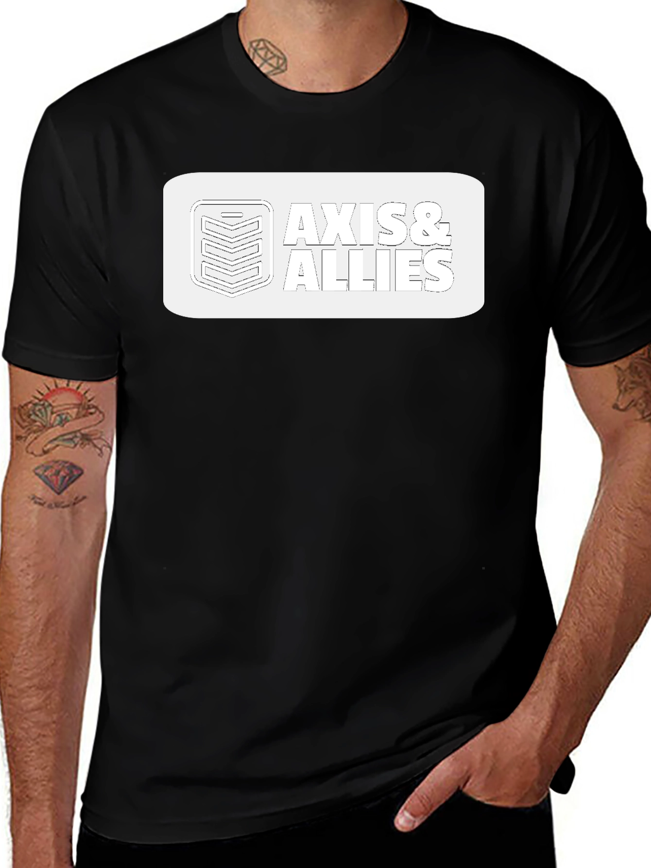 Axis & Allies Game Logo Black T-Shirt