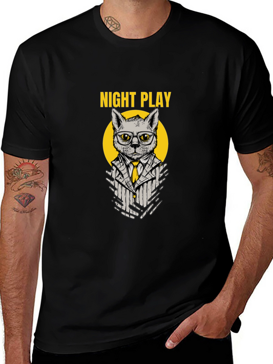 Night Play Cat T-Shirt