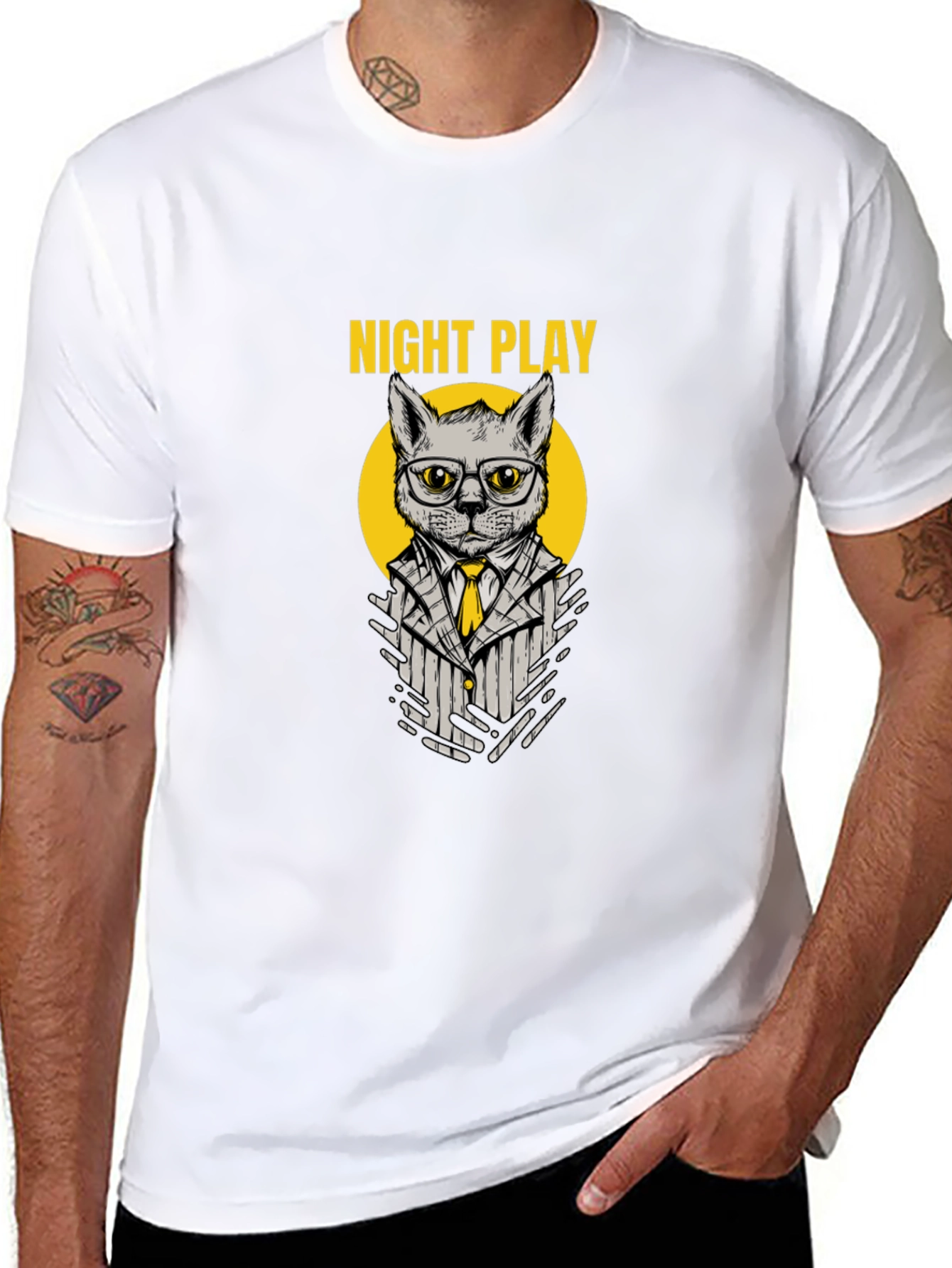Night Play Cat T-Shirt