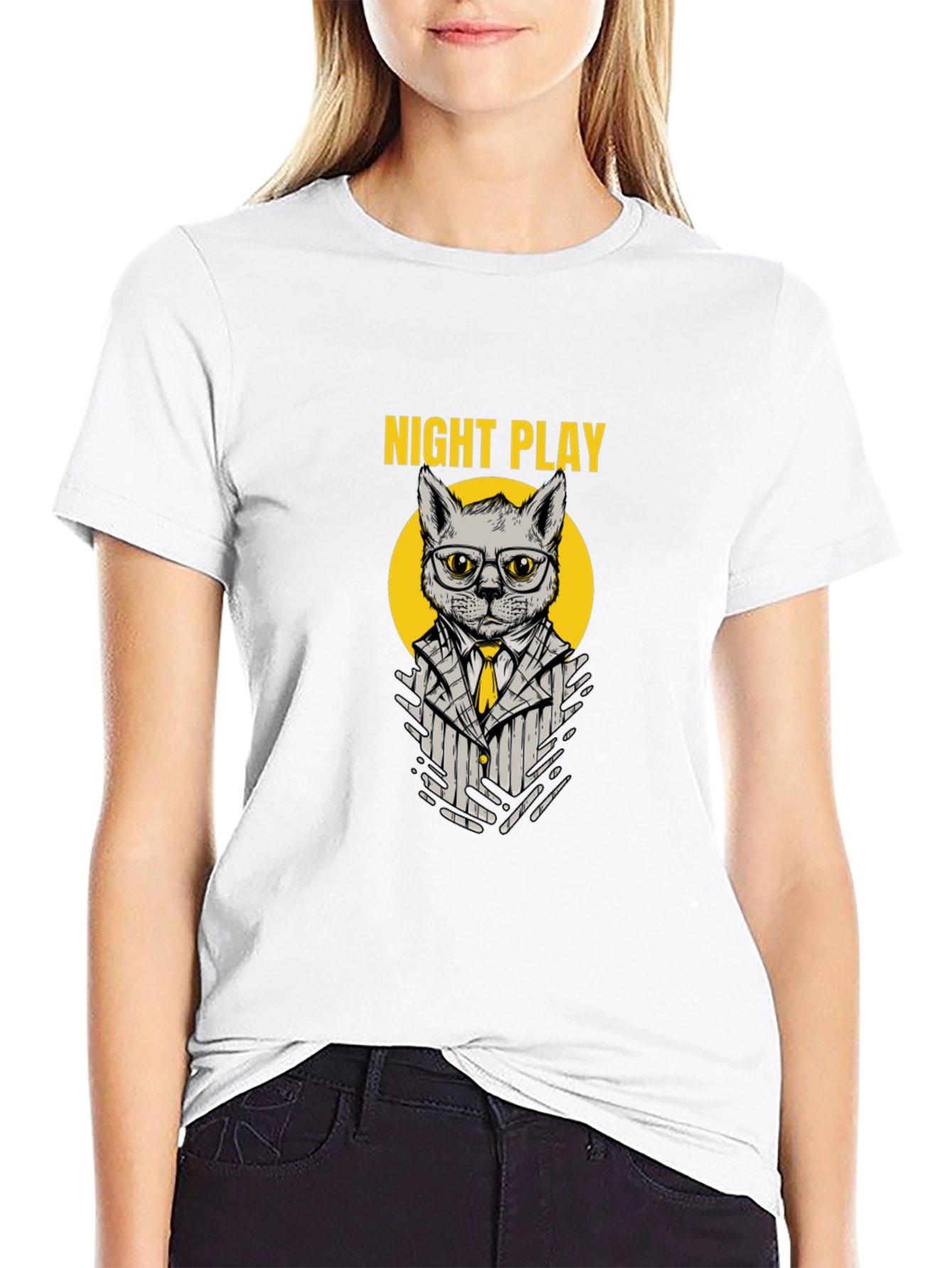 Night Play Cat T-Shirt