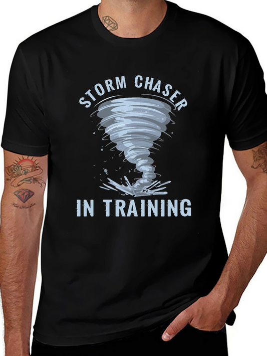 Storm Chaser in Training Black Graphic T-Shirt