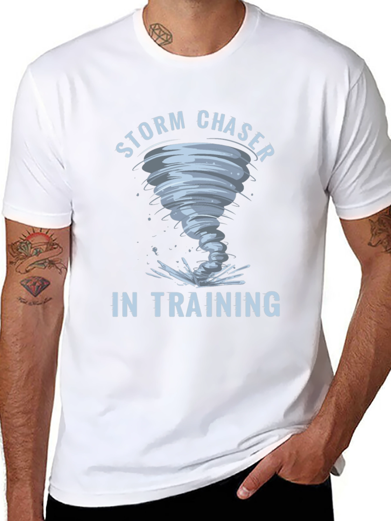Storm Chaser in Training Black Graphic T-Shirt