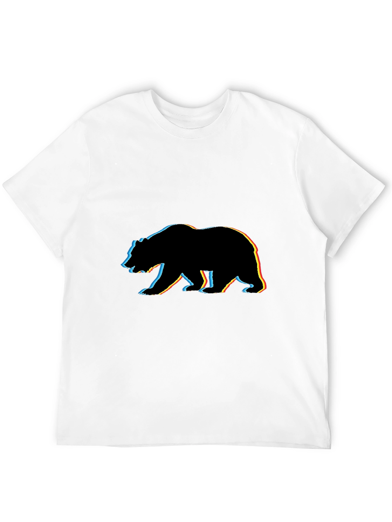 Bear Silhouette Graphic Tee - Black