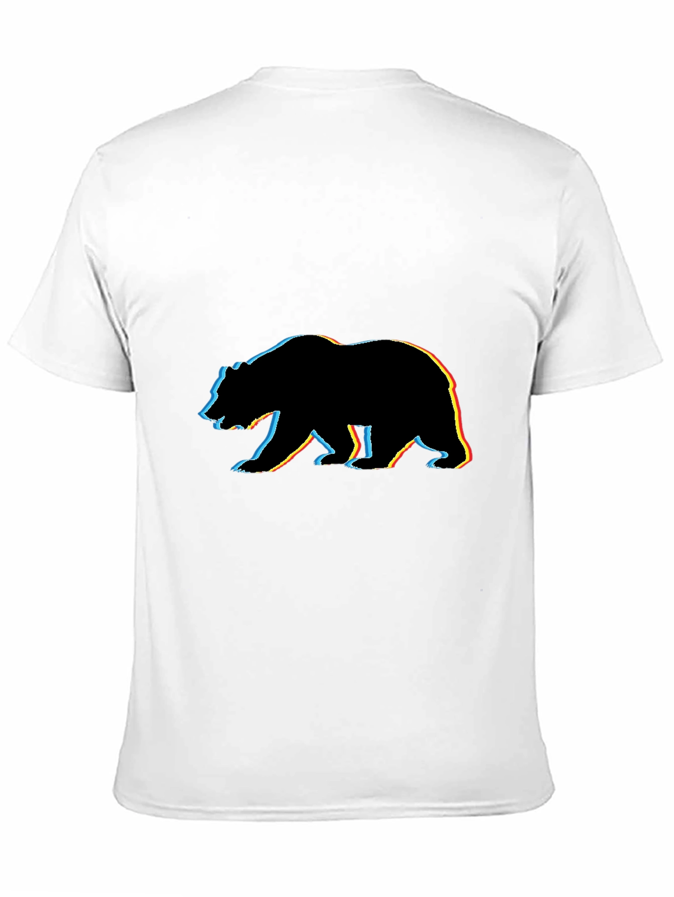 Bear Silhouette Graphic Tee - Black