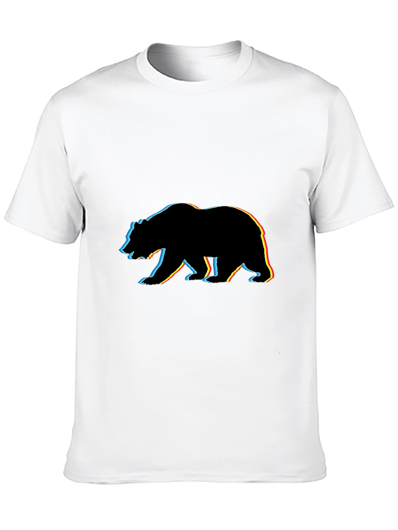 Bear Silhouette Graphic Tee - Black