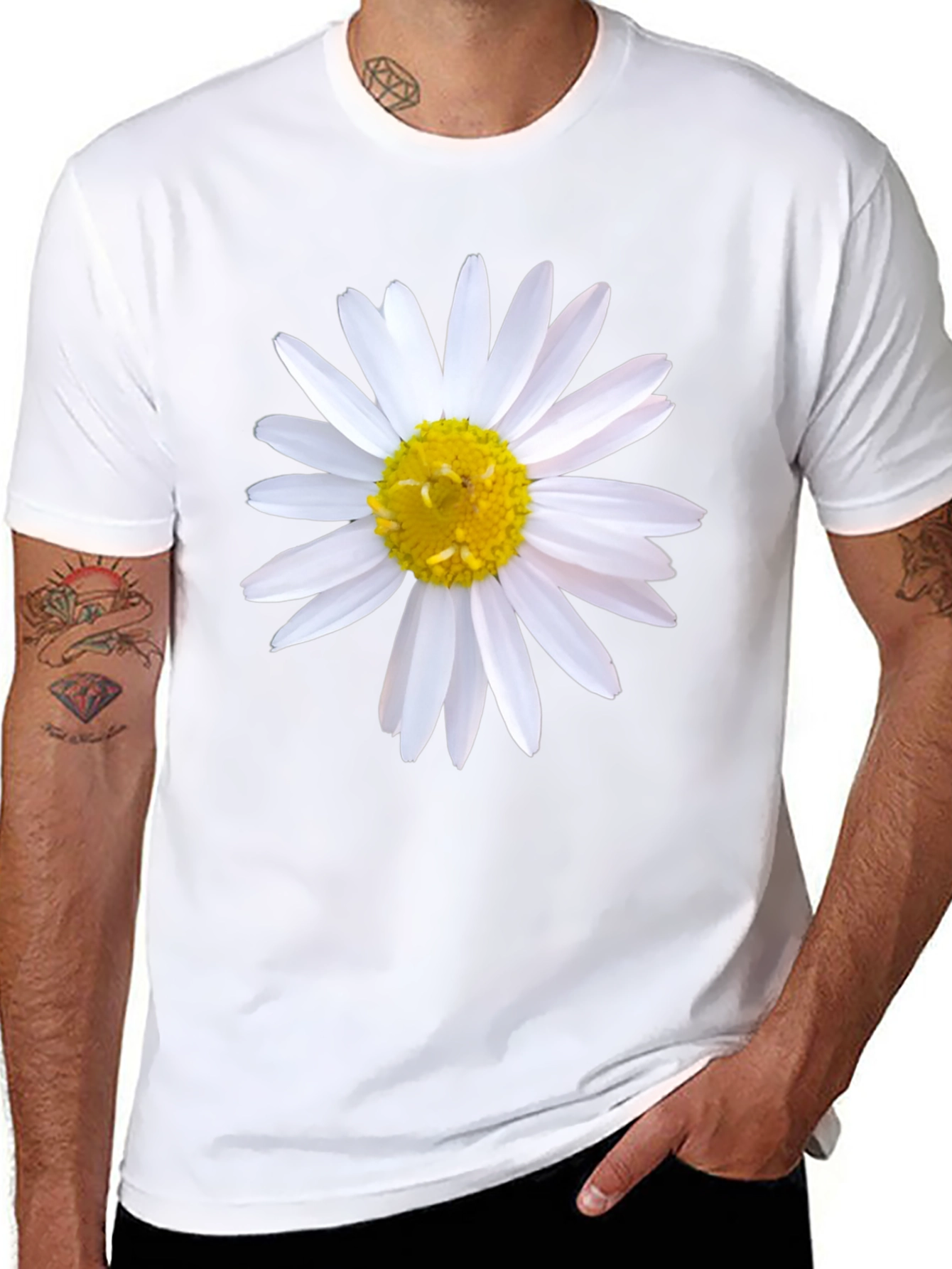 Daisy Flower Graphic T-Shirt - Stylish and Comfortable