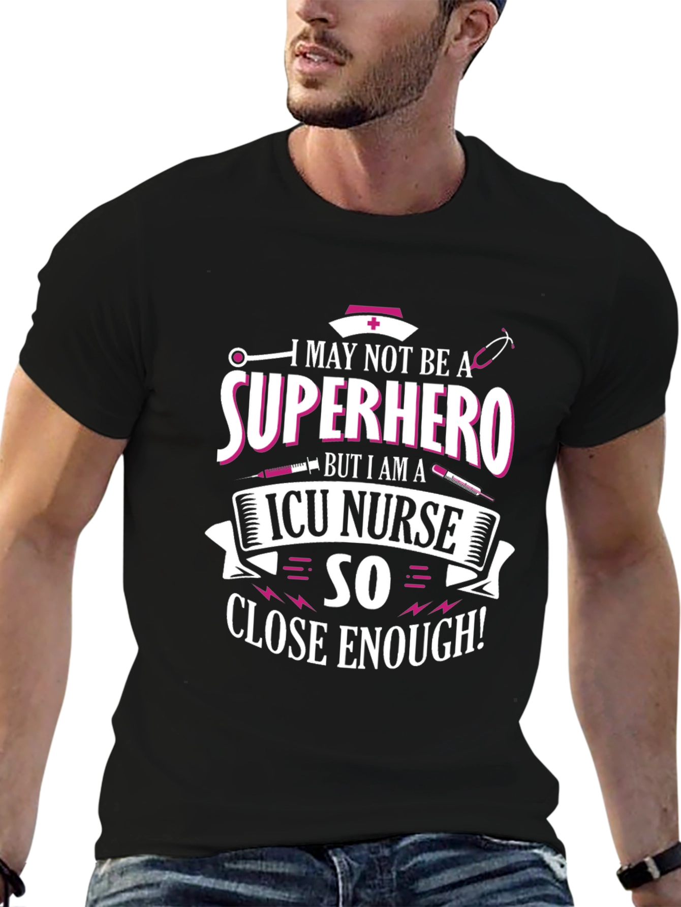 ICU Nurse Superhero T-Shirt