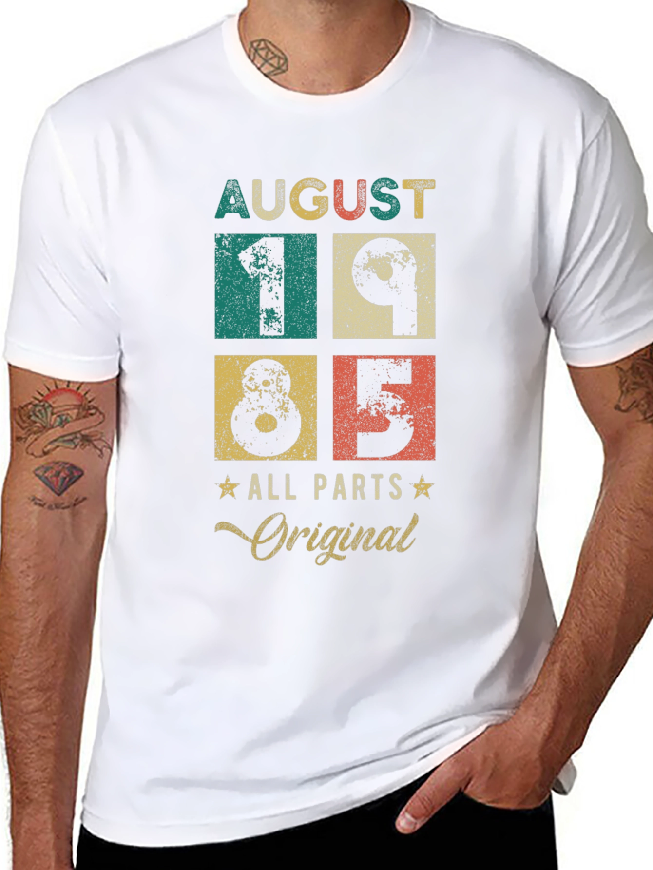 August 1985 All Original Parts Birthday T-Shirt