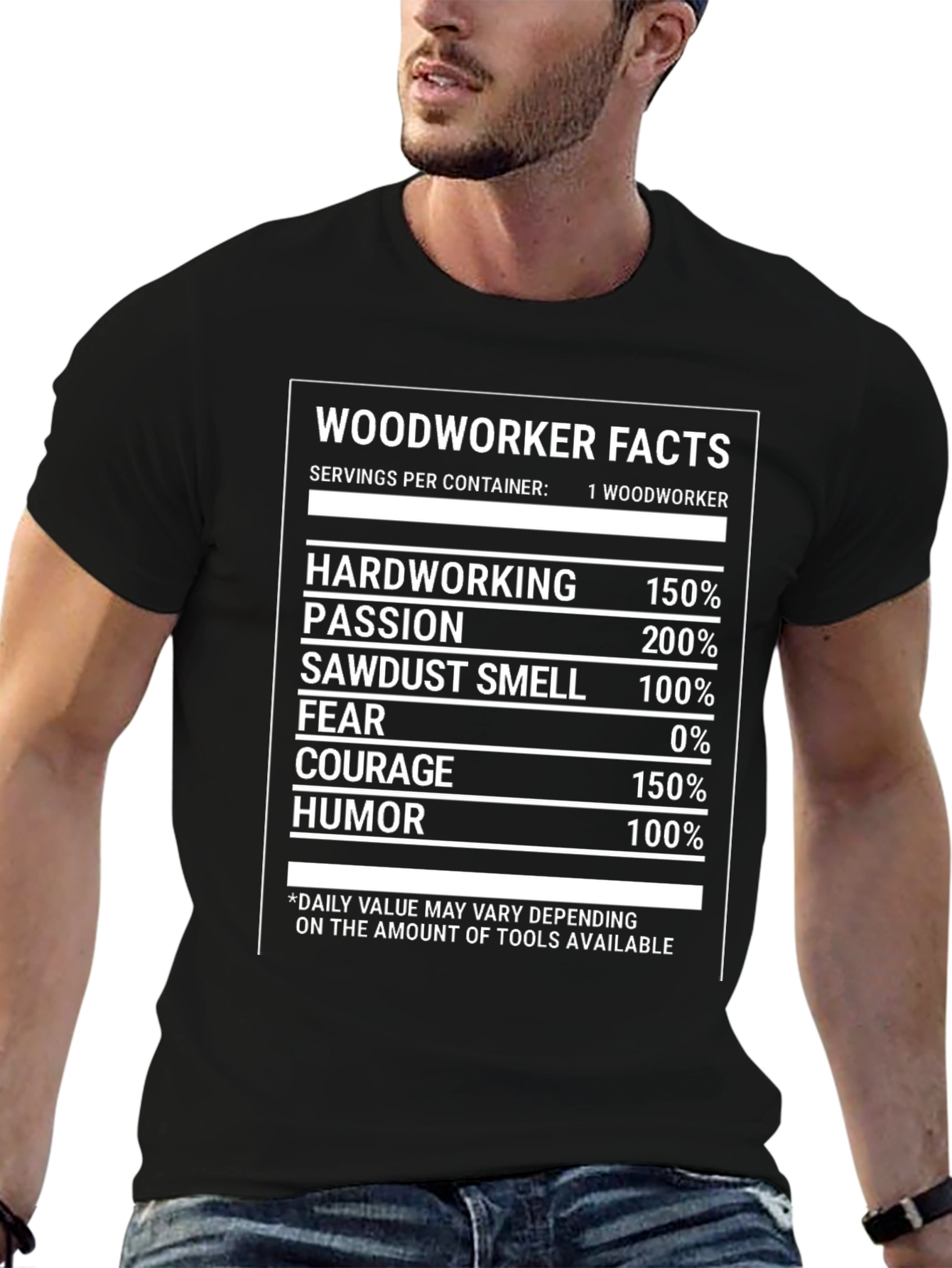Woodworker Facts T-Shirt: Hardworking Passionate Humorous