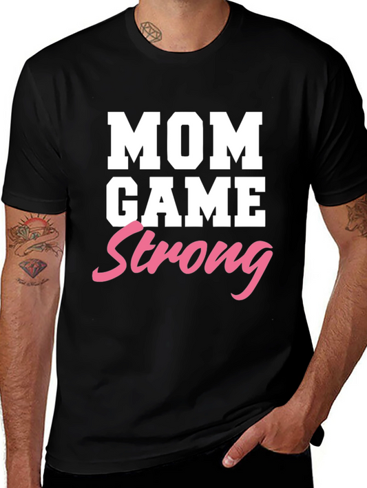 Mom Game Strong Graphic Tee - Black