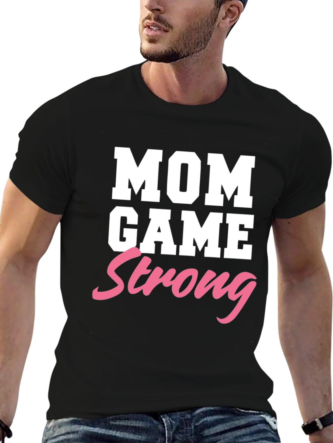 Mom Game Strong Graphic Tee - Black