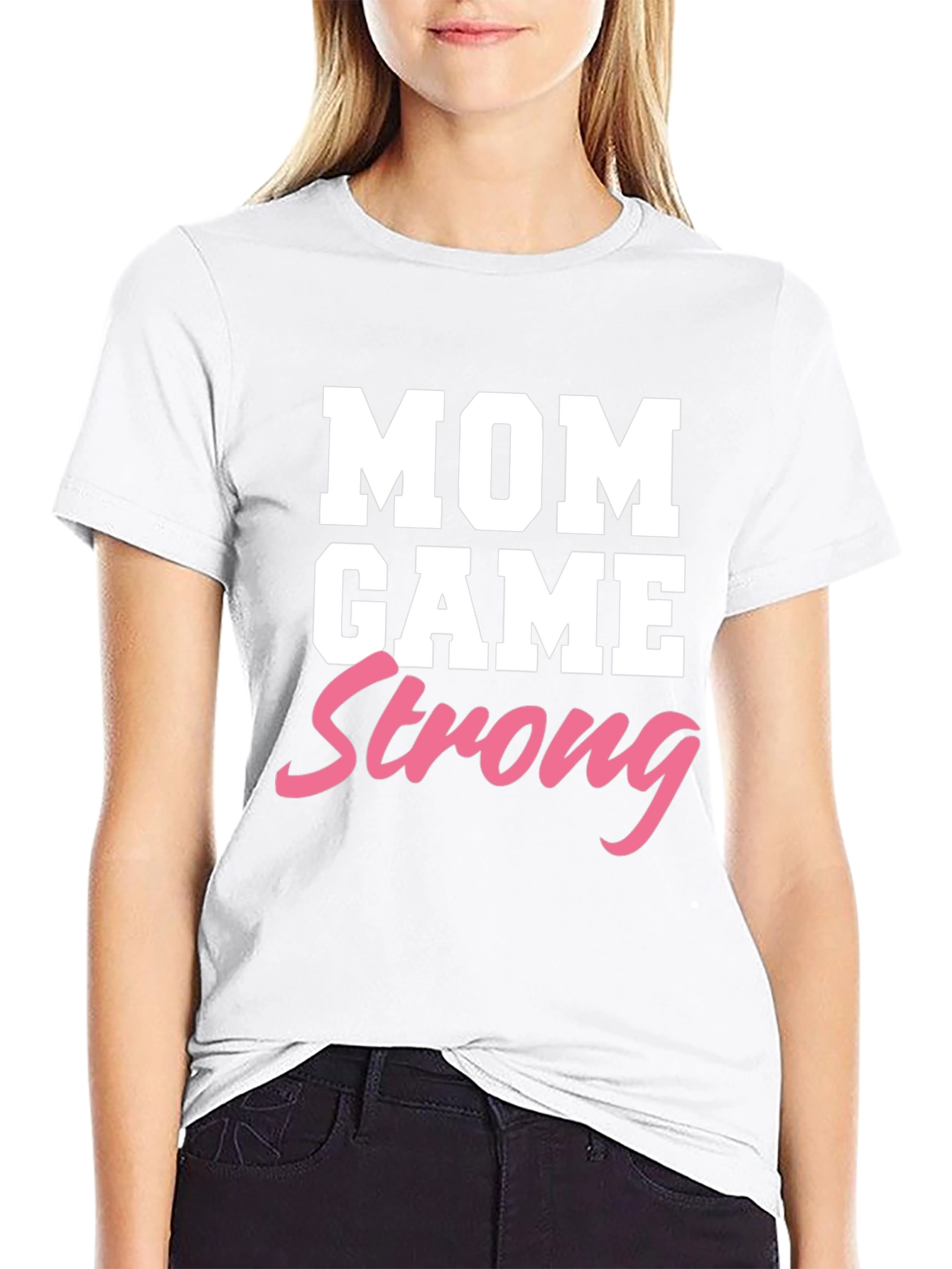 Mom Game Strong Graphic Tee - Black