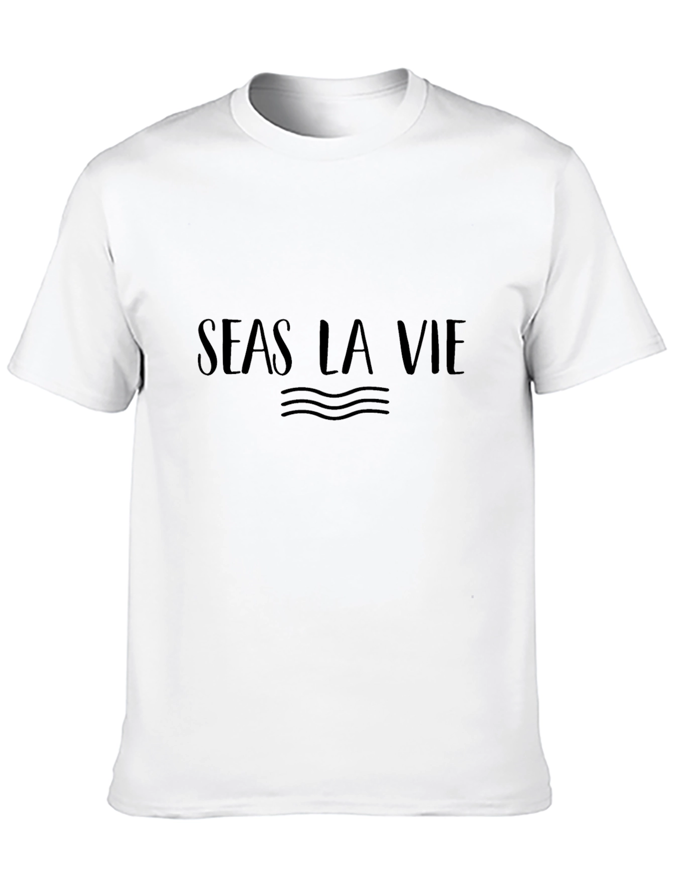Seas La Vie Black Graphic Tee - Relaxed Fit