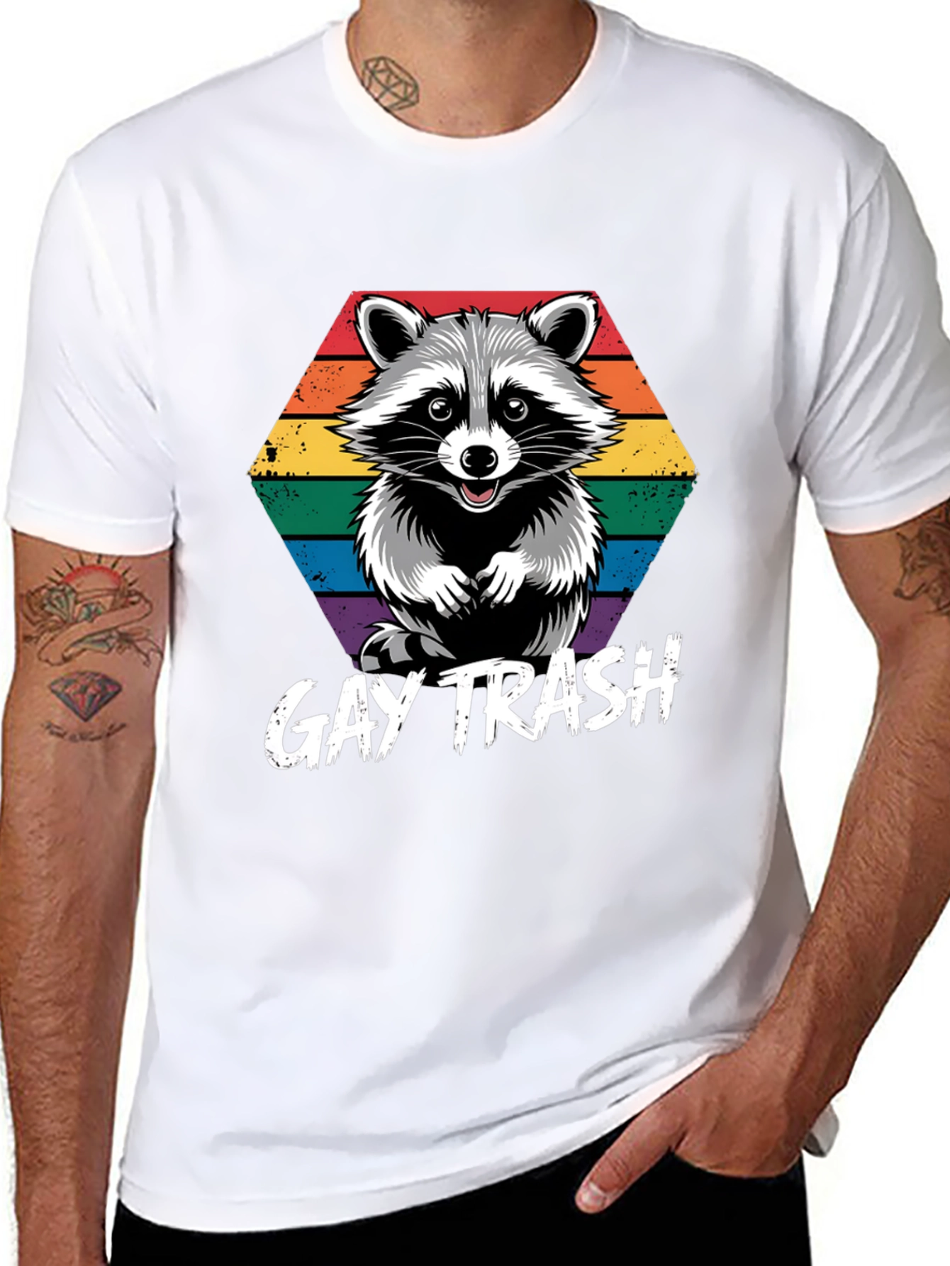 Gay Trash Raccoon Pride T-Shirt