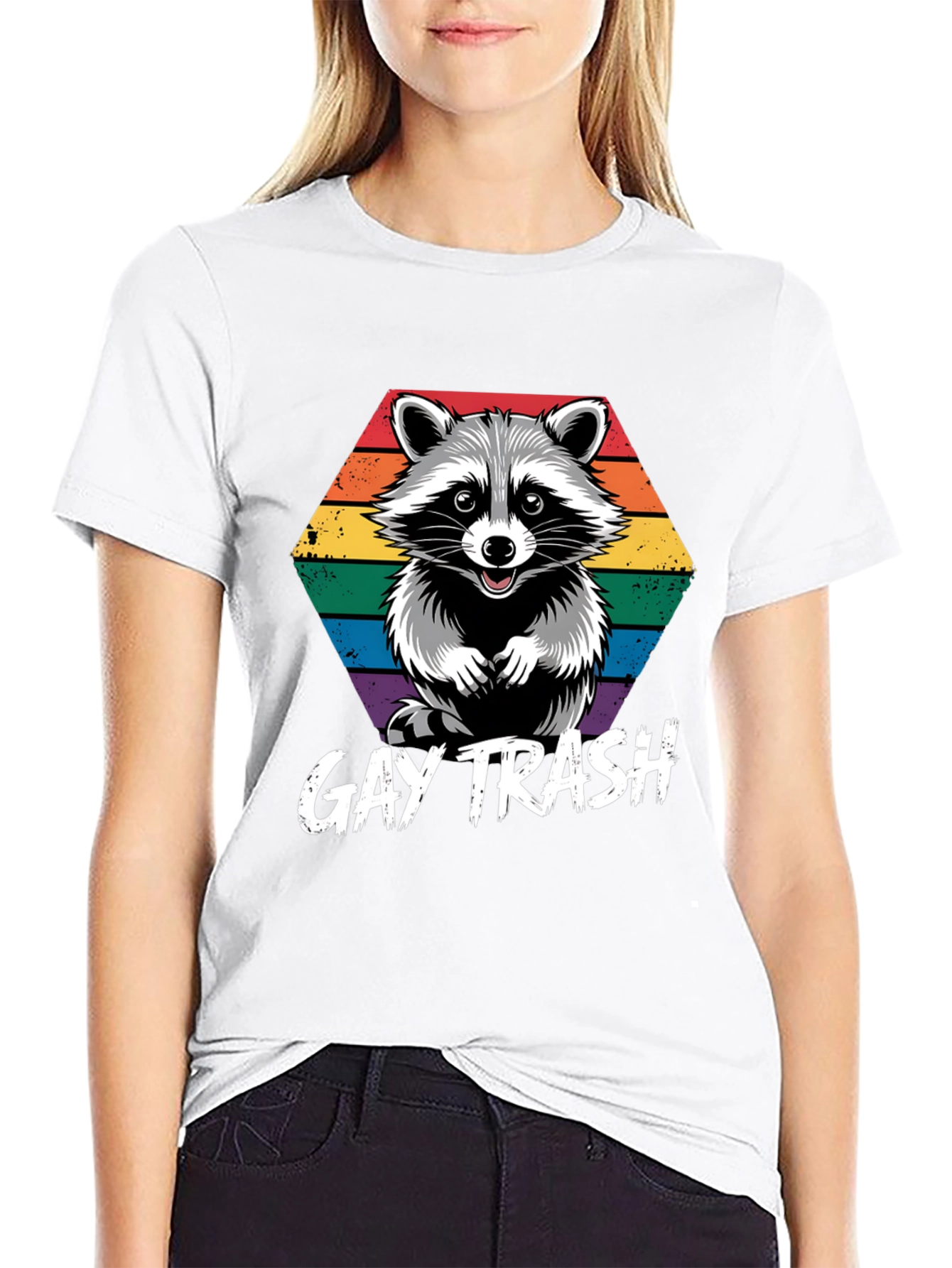Gay Trash Raccoon Pride T-Shirt